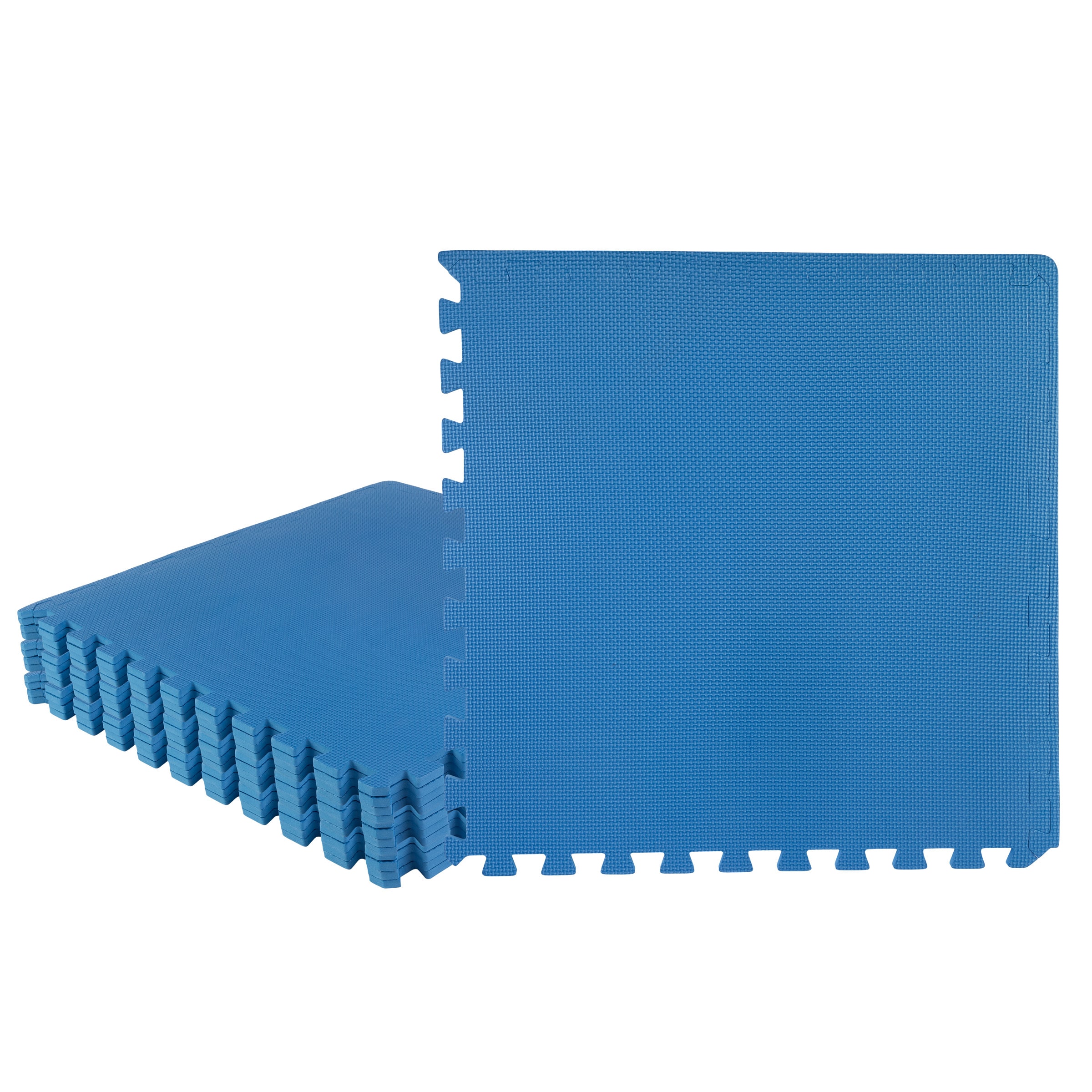 Fleming Supply 839965XFH 2-ft x 2-ft Interlocking Blue Foam Square Indoor or outdoor Utility mat