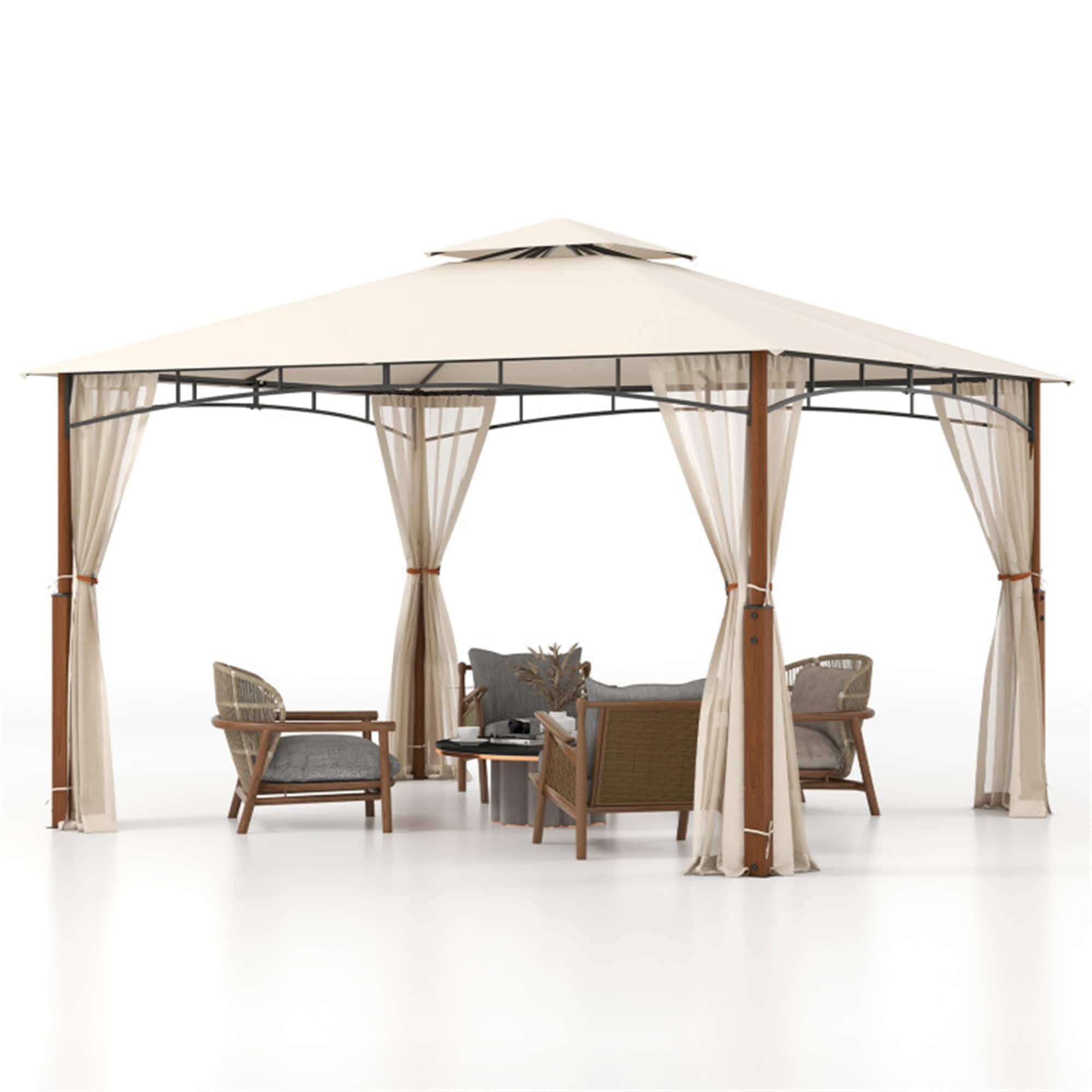 BABOOM BOM-11861BE-CO Wood-Resin-Gazebos - View #2