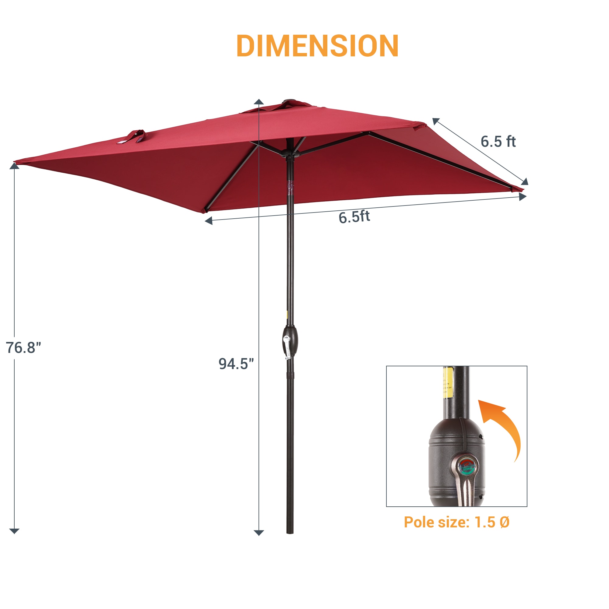 Sonkuki SD-CX-6565RD Umbrellas-2 - View #6