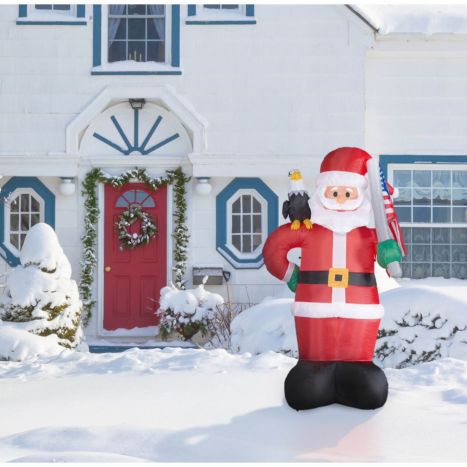 Fraser Hill Farm FHFSANTA081-L Christmas-Inflatables - View #3