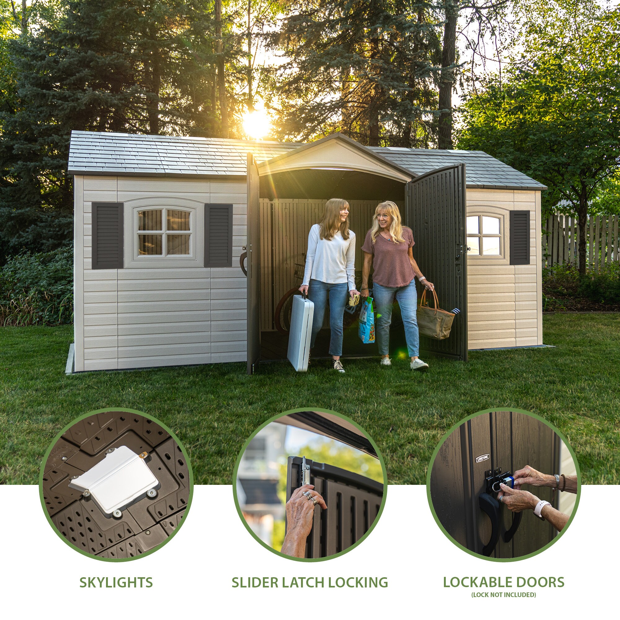 LIFETIME PRODUCTS 60465 Vinyl-Resin-Storage-Buildings - View #4