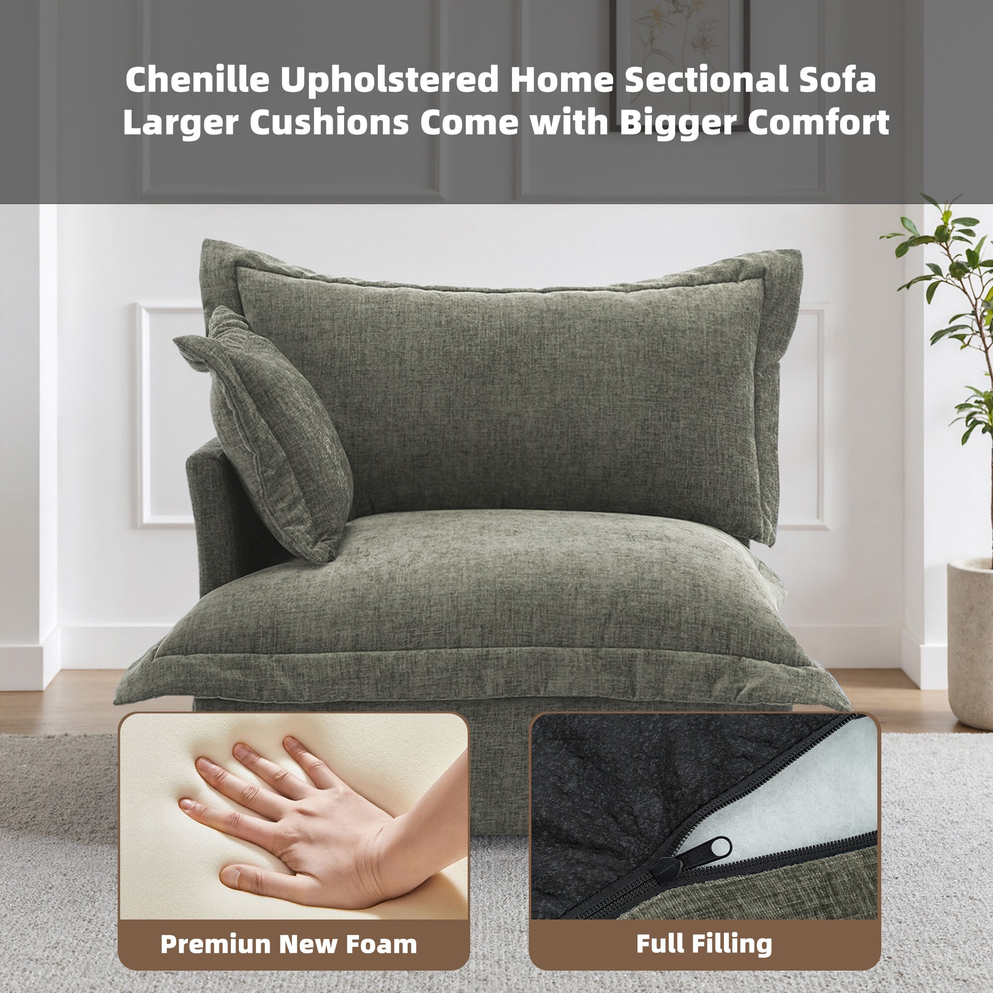 Dreamsidea CS11-GRA-AC-R Sofas-Loveseats - View #2