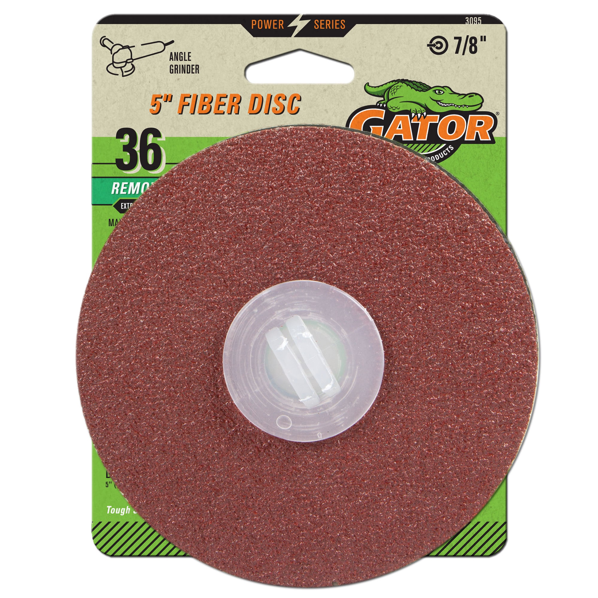 ALI INDUSTRIES Gator Finishing 3063 36 Grit Aluminum Oxide Fiber Discs 3 Pack 4 x 5/8