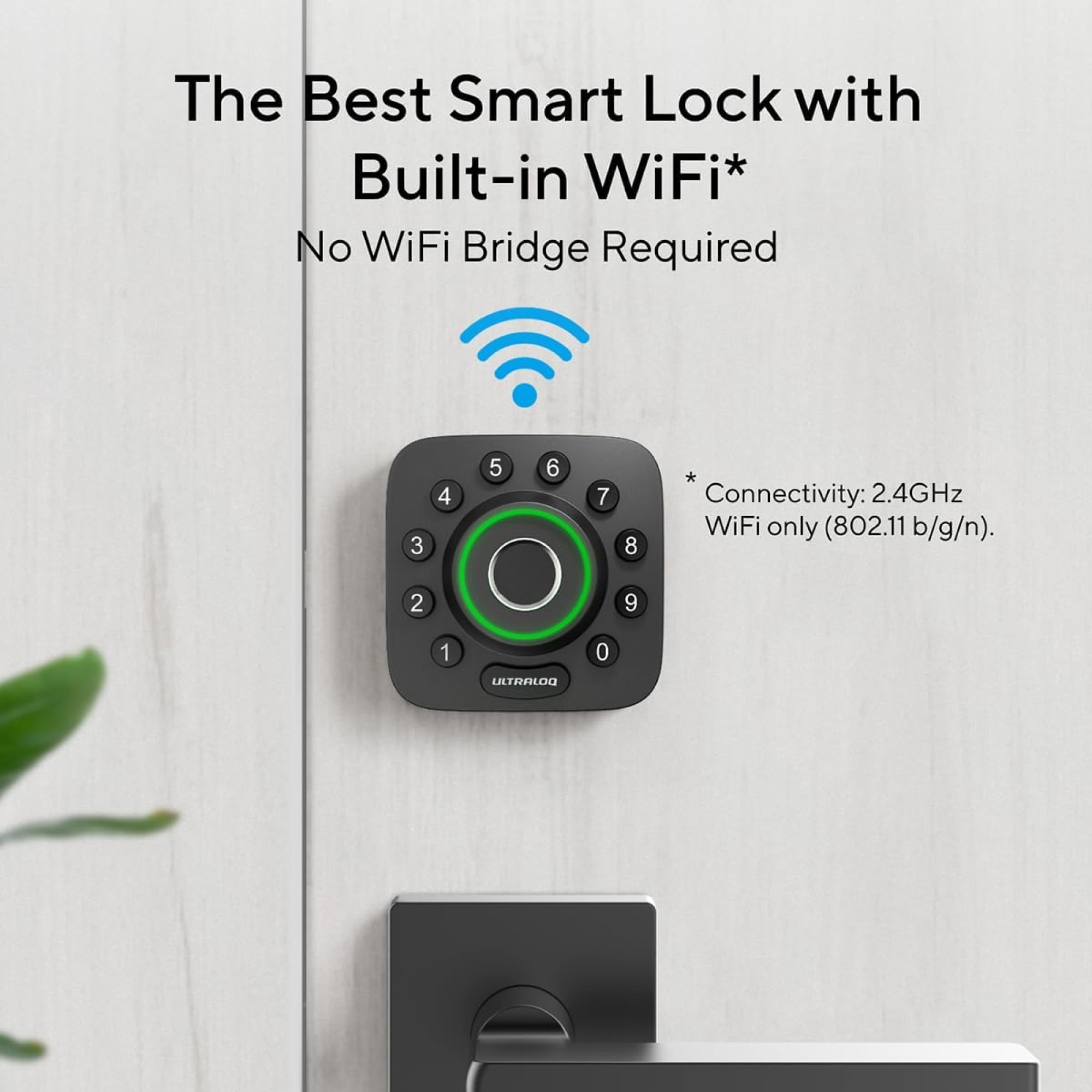 Ultraloq Black Single-Cylinder Deadbolt with Smartkey and Built-In Wifi U-BOLLT-PRO-WIFI-B Sansujyuku sansujyuku.com