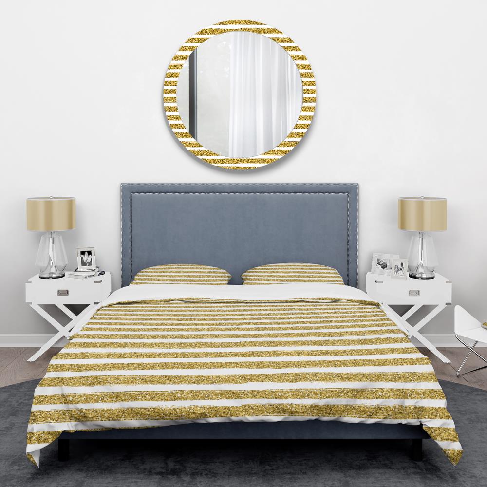 Designart BED24047-K 3-Piece Yellow King Duvet Cover Set