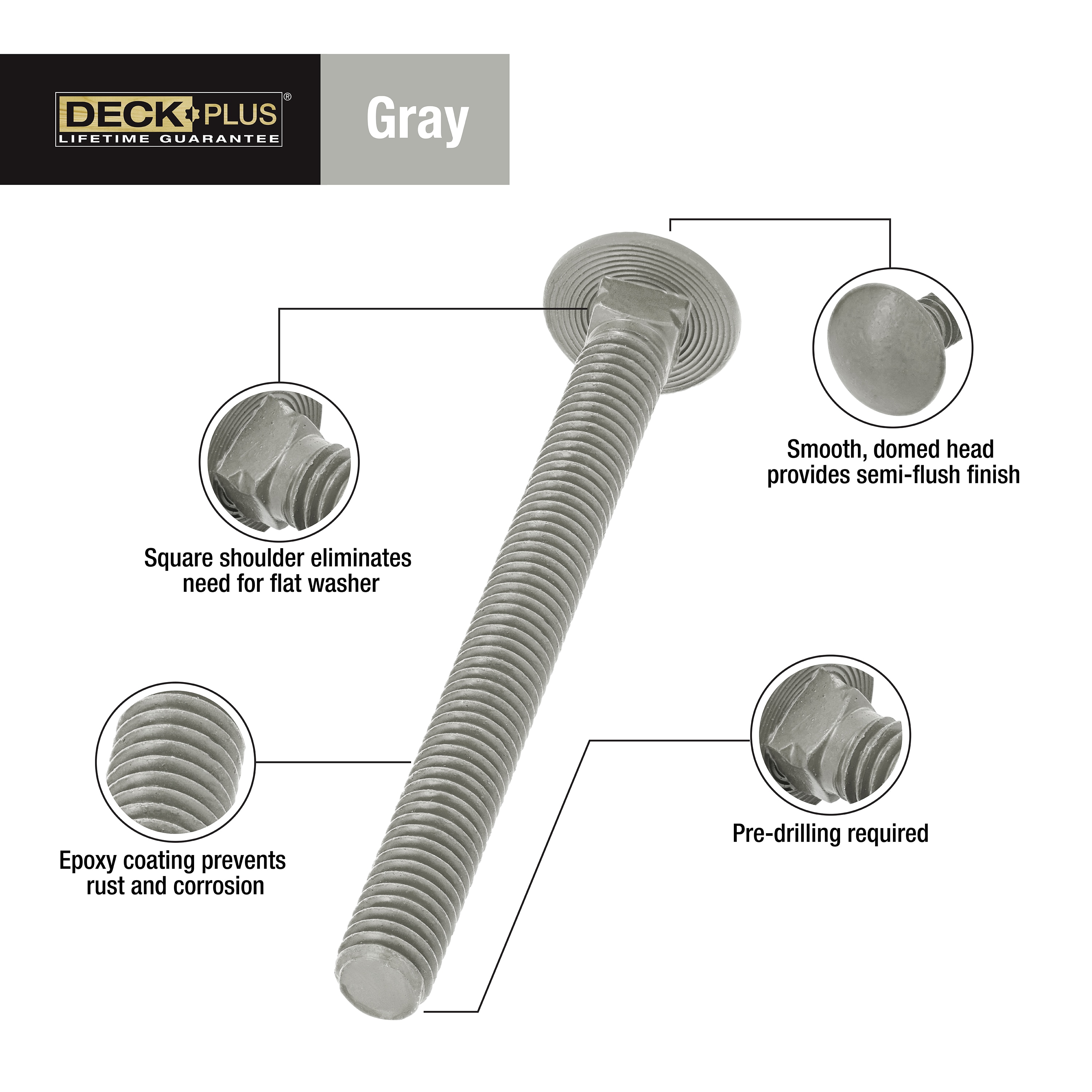 Deck Plus 261335 Metric-Carriage-Bolts - View #4