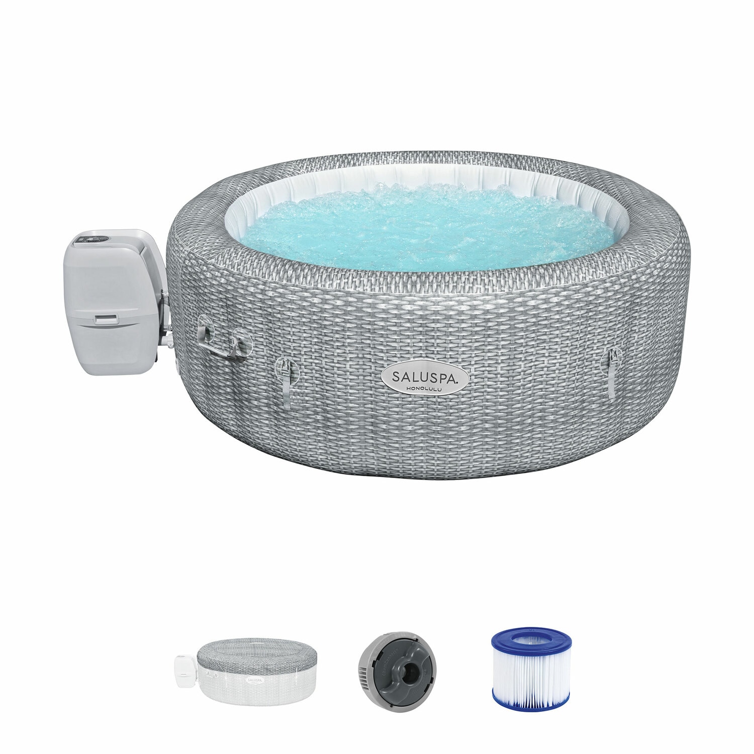 Bestway 318351 SaluSpa 140 Jet 6 -Person Inflatable Round Hot Tub (Cover Included)