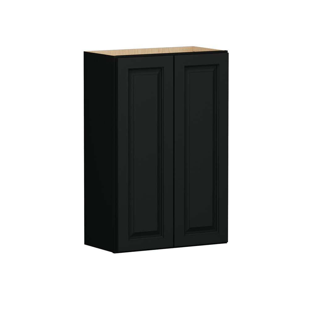Shenandoah Stemson 27-in W x 36-in H x 12-in D Black Painted Wall Fully Assembled Cabinet Raised Panel Raised panel