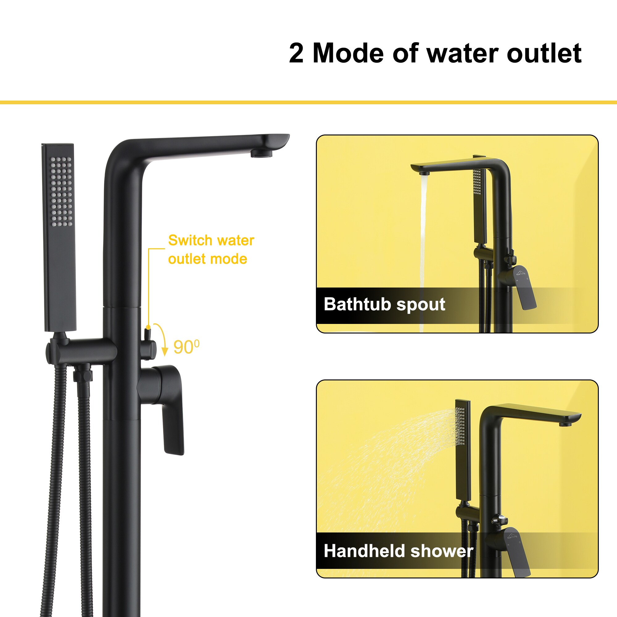 Clihome TC-235MB-BF Roman-Tub-Faucets - View #3