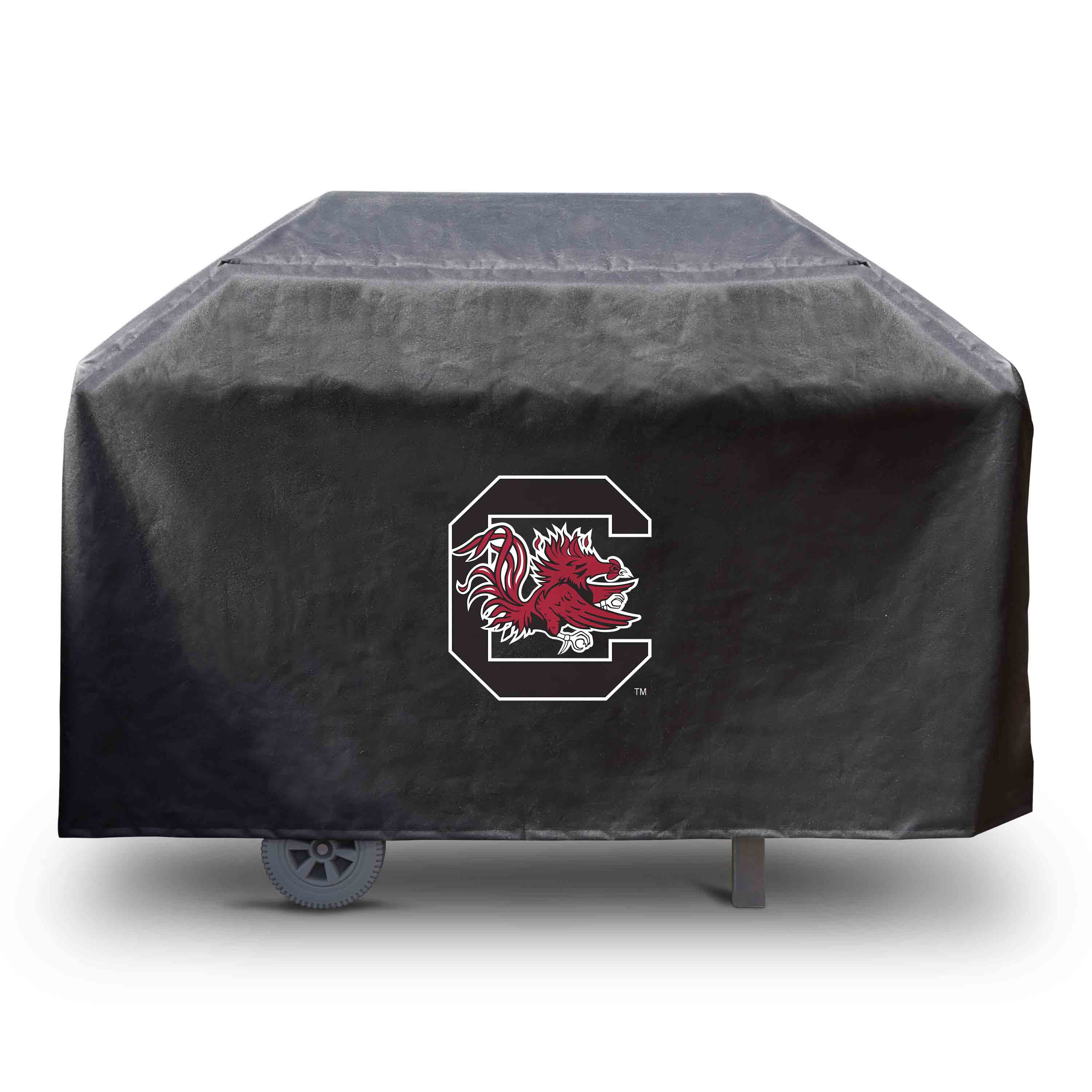 FANMATS 41202 South Carolina Gamecocks 4 burner grill cover 68-Inches W x 35-Inches H Black Fits most Cover