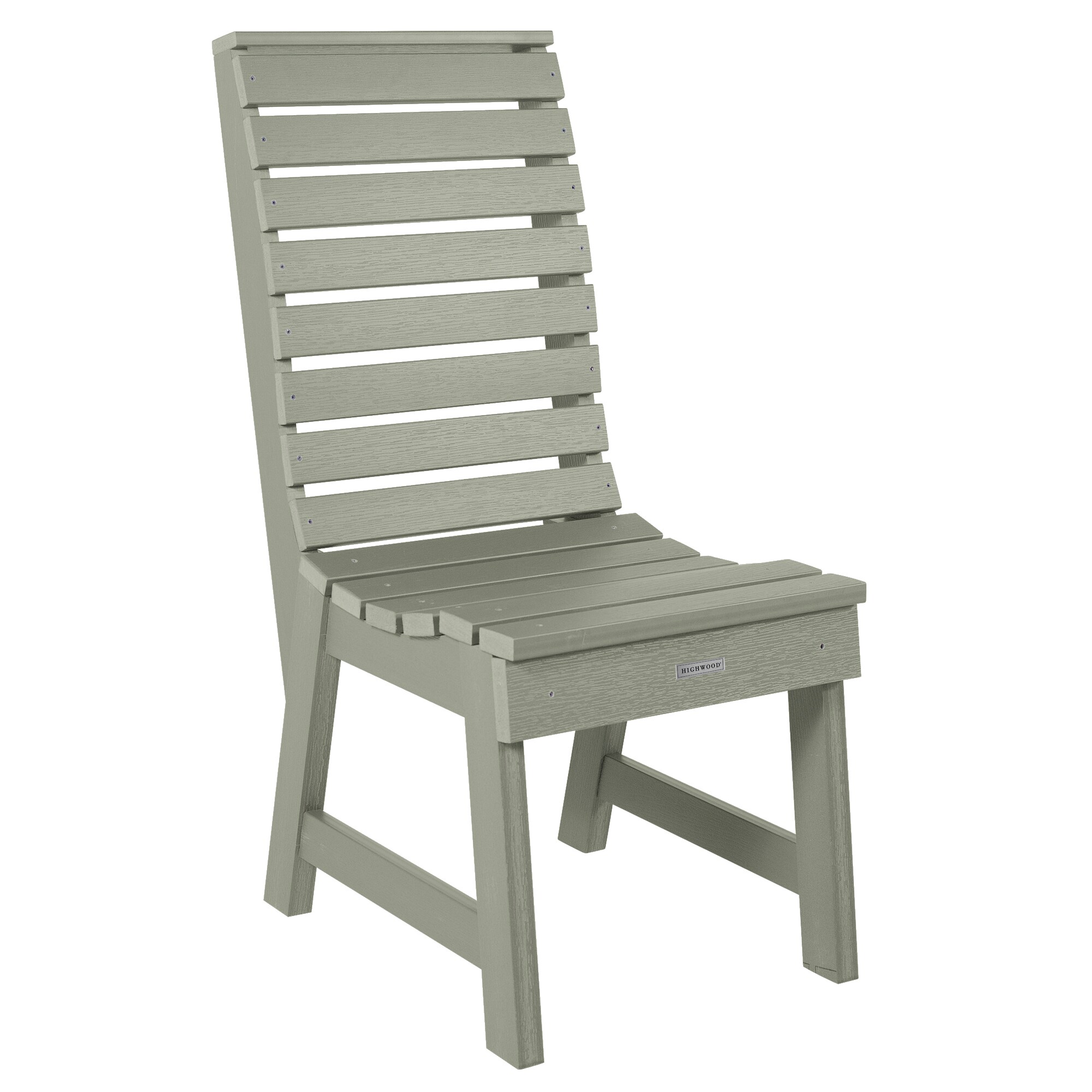 highwood Weatherly Eucalyptus Poly-lumber Frame Stationary Dining Chair ...