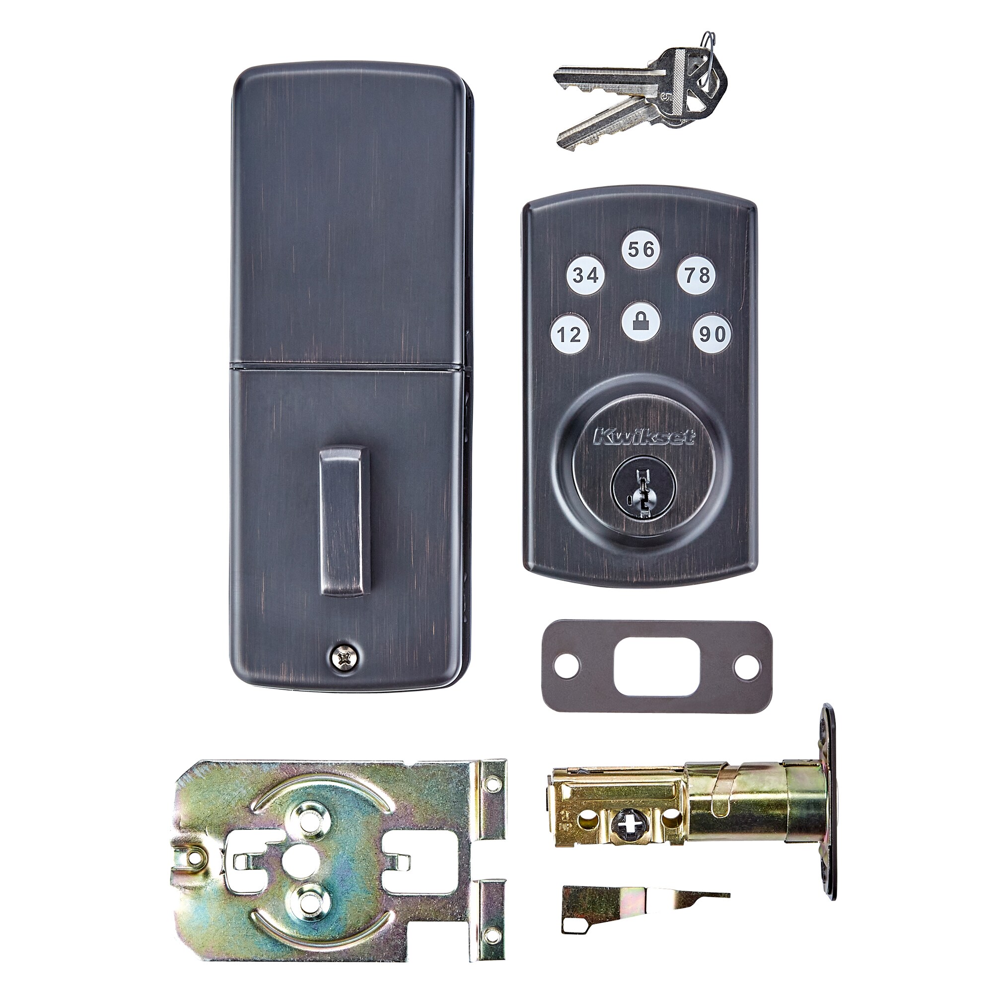 Kwikset 907 Powerbolt Bronze Electronic Deadbolt Smartkey with