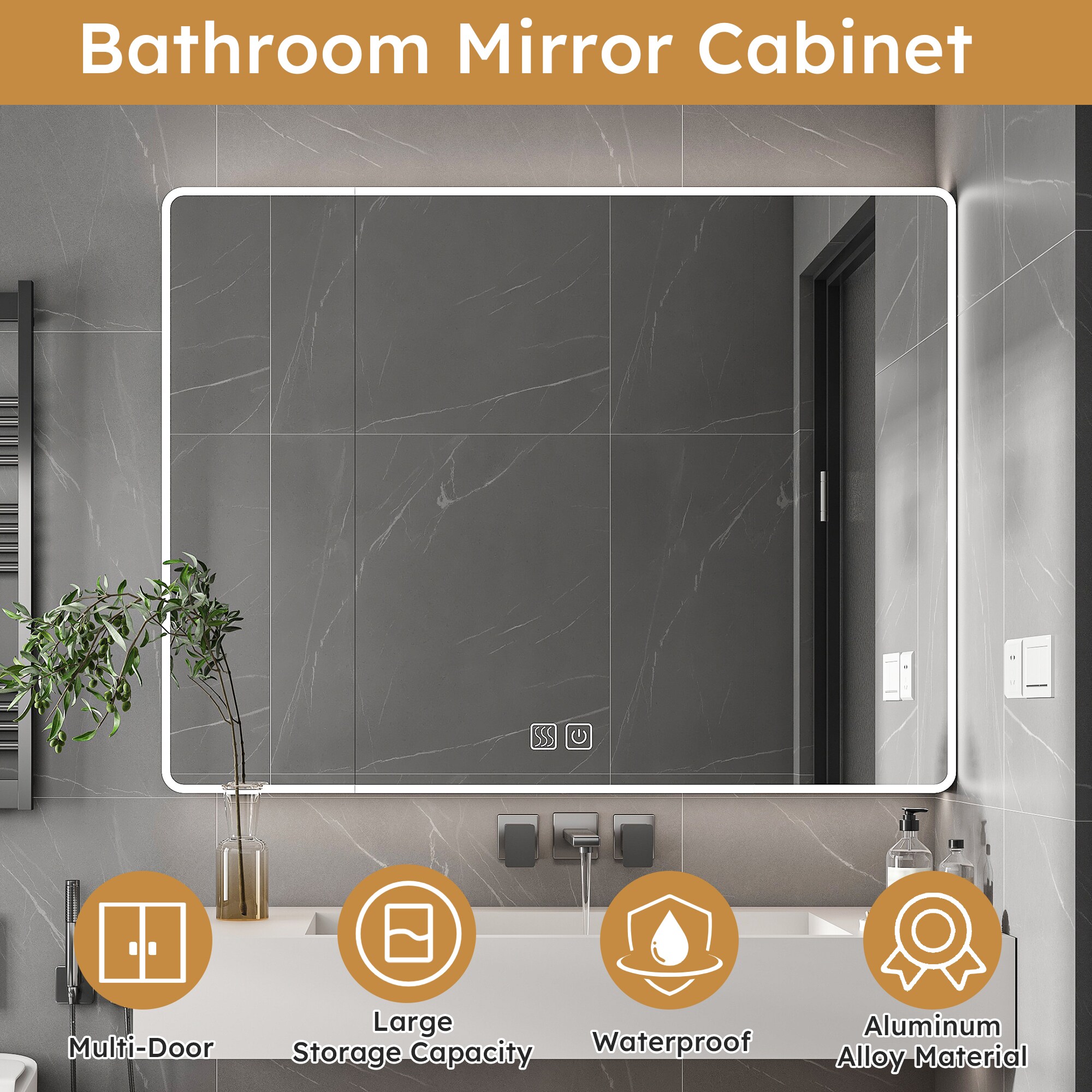 Forclover HBM-3528M Bathroom-Medicine-Cabinets - View #11