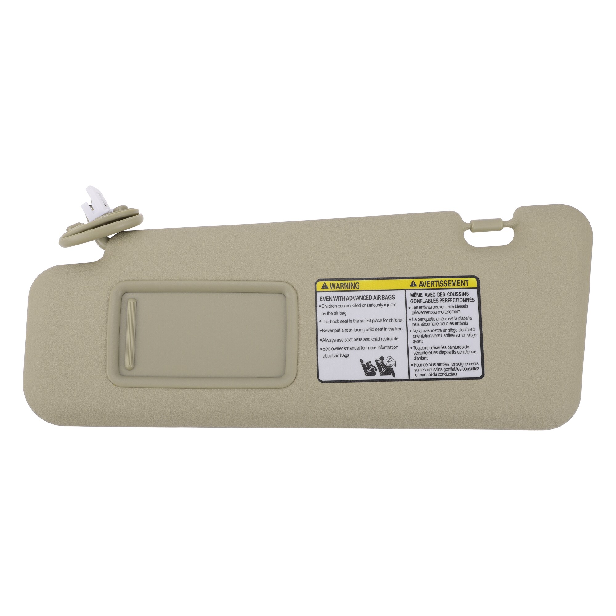 Unique Bargains Left Driver Side Car Sun Visor with Mirror for Toyota Highlander 21-213 Practical No.7432-4818-E1 Sun Visor Assembly Beige 1pc