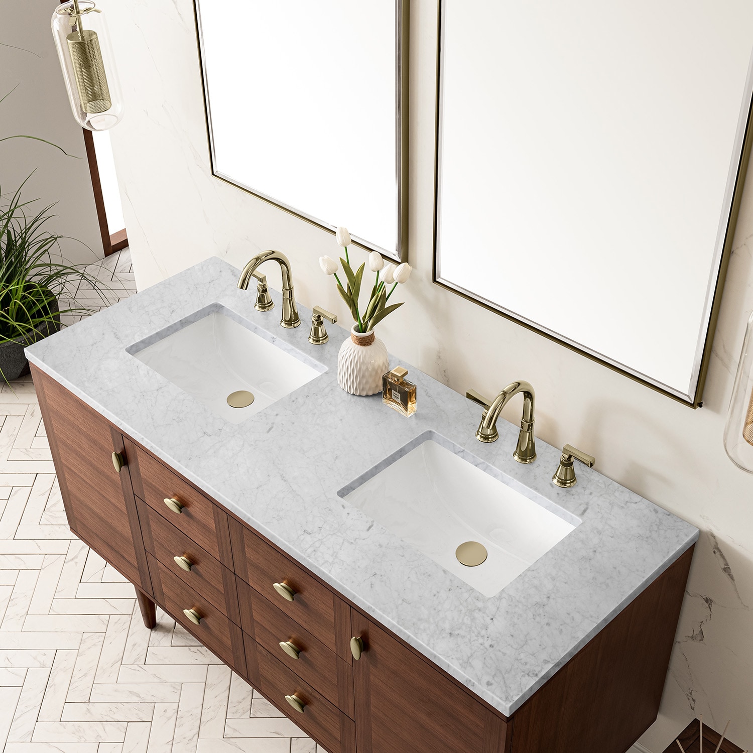 James Martin Vanities 670-V60D-WLT-3CAR Bath-Vanity-Combo - View #9