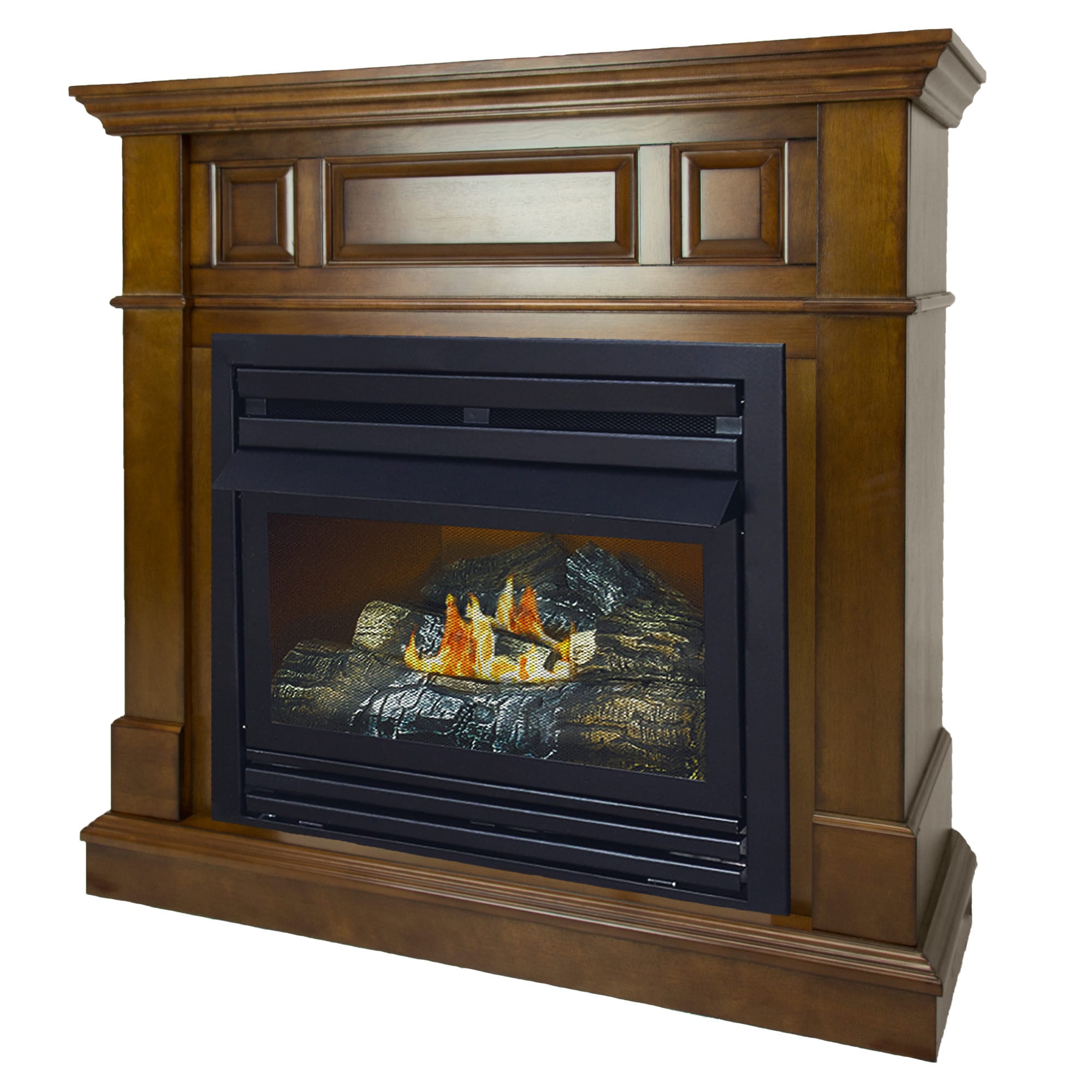 Pleasant Hearth 42-in Heritage Ventless Liquid Propane Gas Fireplace in the  Gas Fireplaces department at Lowes.com