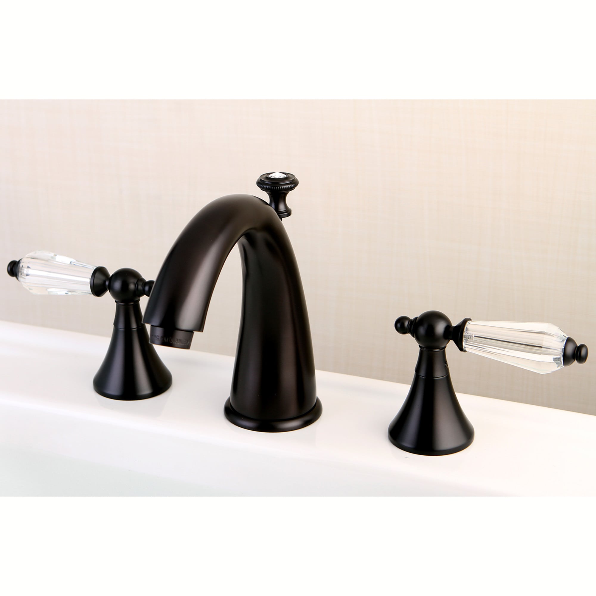 Kingston Brass WLKS2975WLL Wilshire Oil-rubbed bronze Widespread 2-handle Mid-arc Residential Handle Bathroom Sink Faucet with Drain
