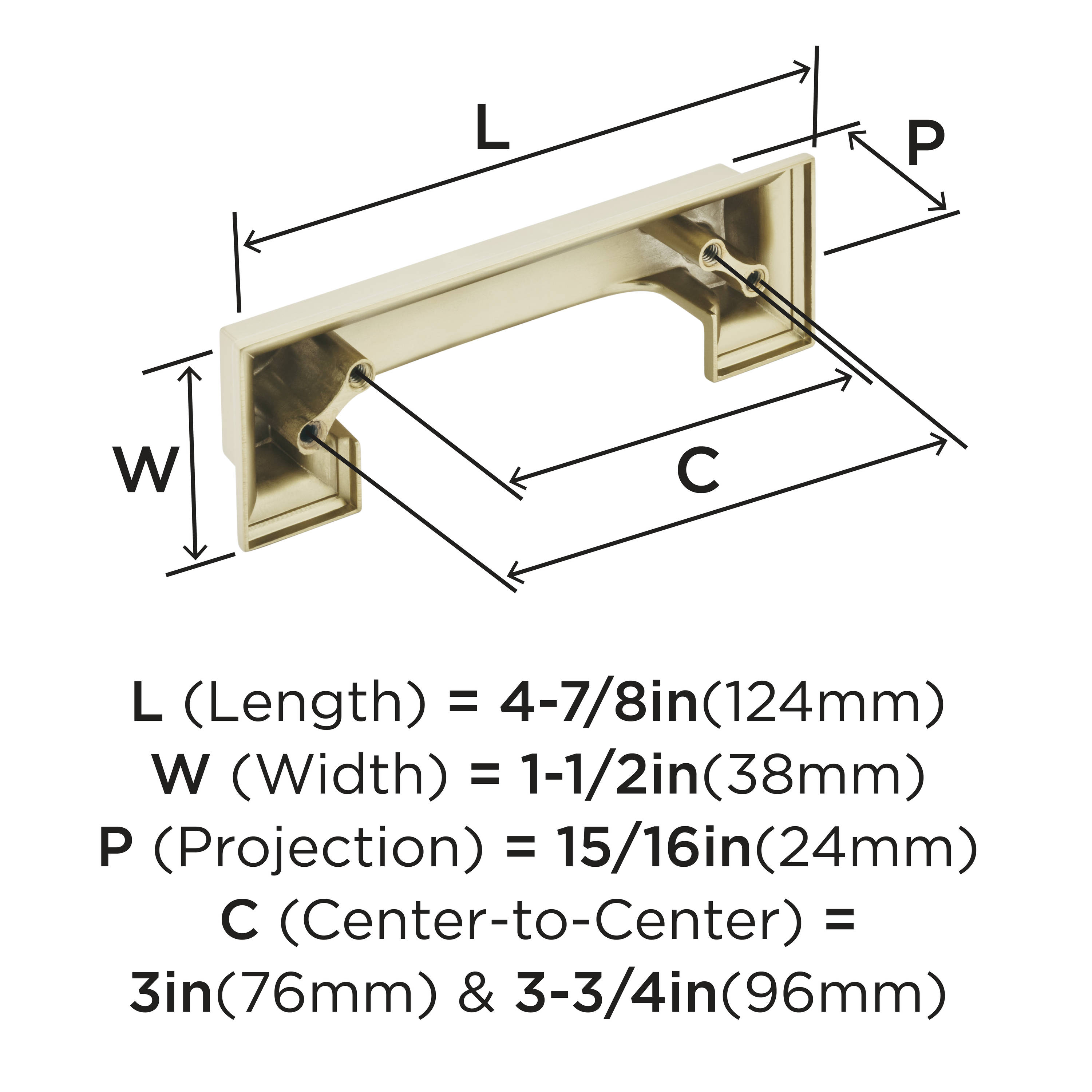 Amerock BP36762BBZ Cabinet-Pulls - View #3