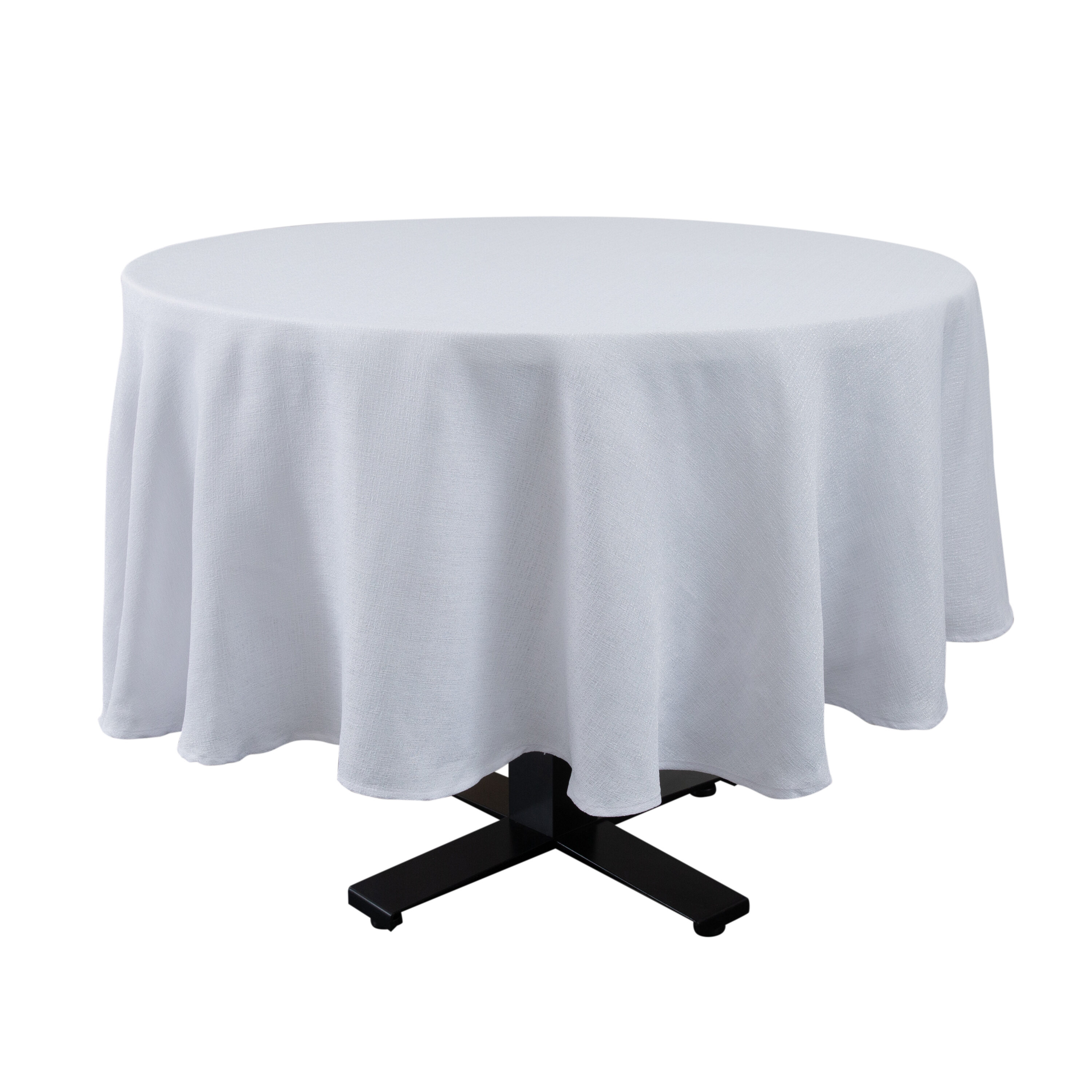 Home Details Indoor White Table Cover for 60-in round #TC-511-70RD-WHITE