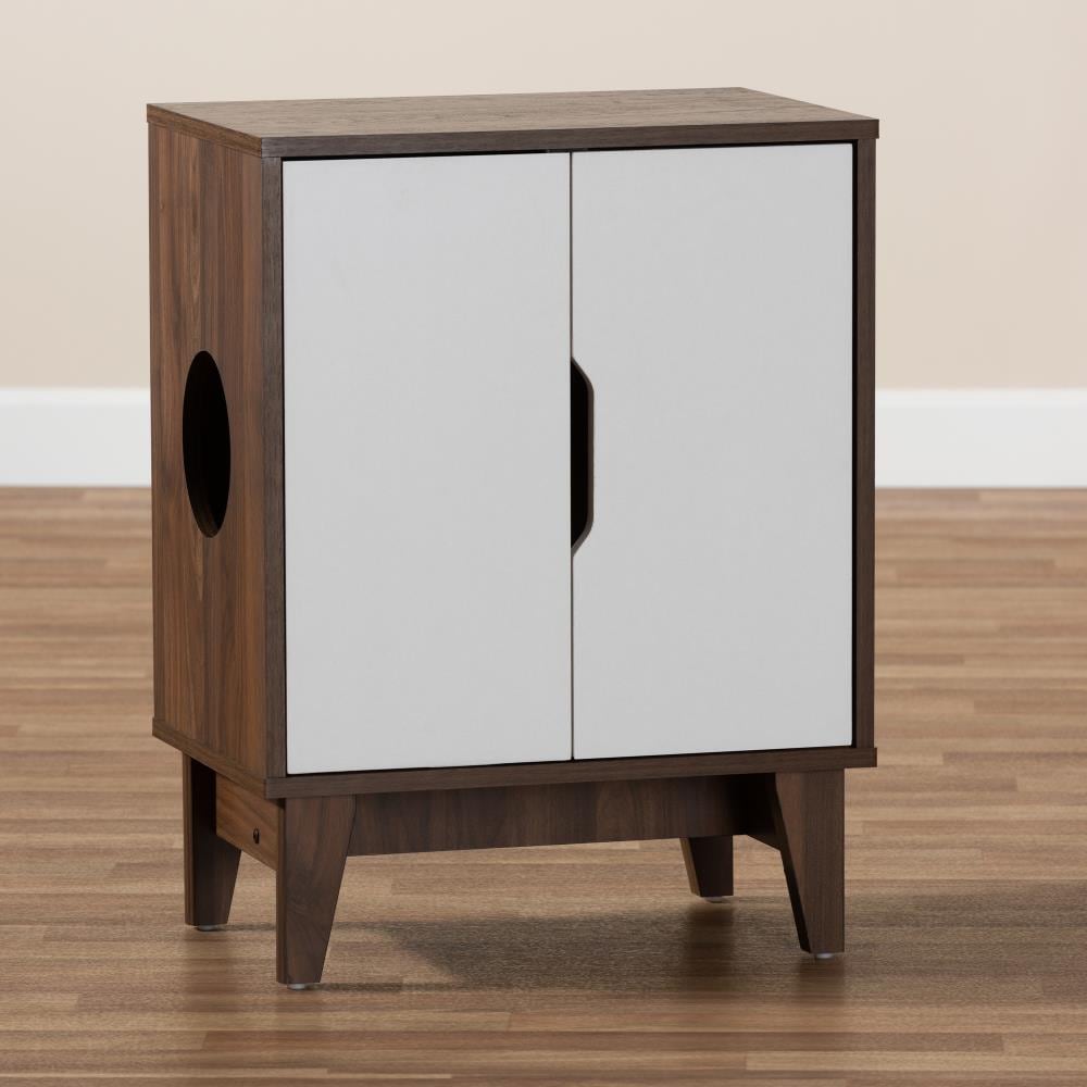 Baxton Studio White Walnut Litter Box Concealment in the Litter