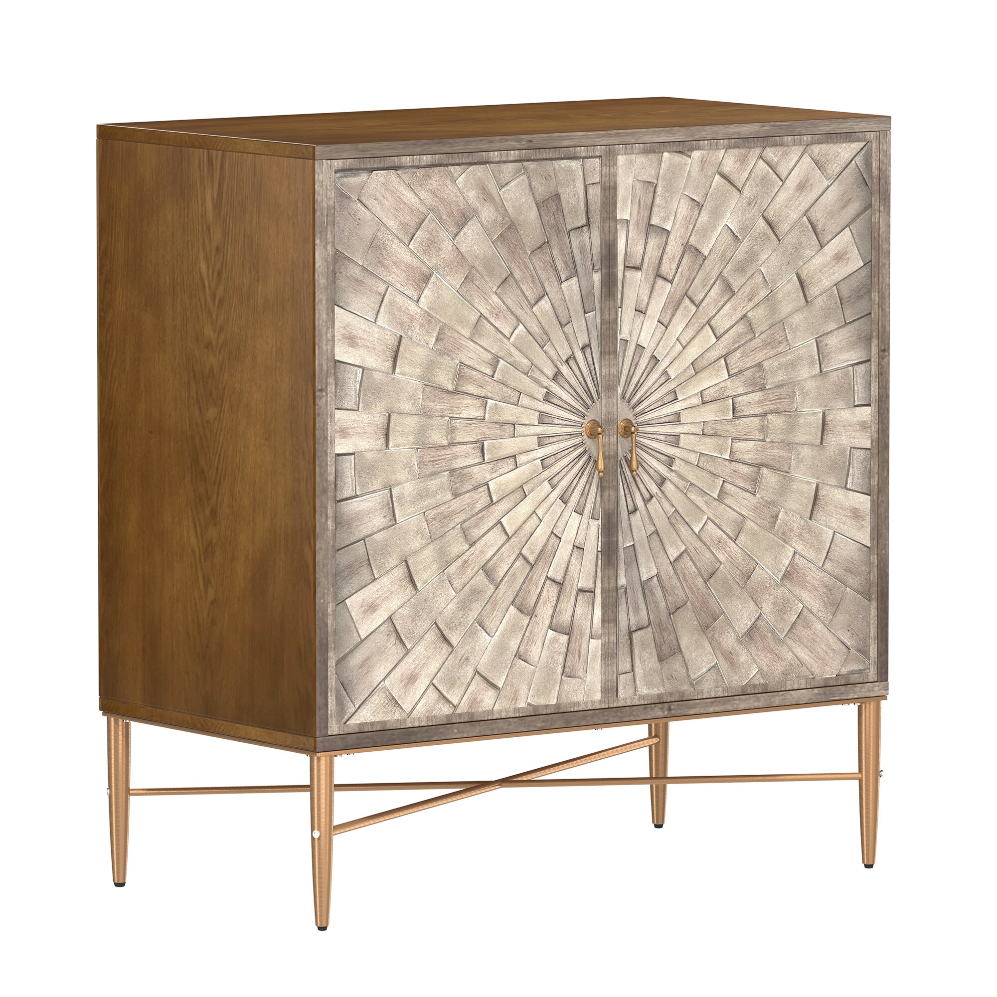Clihome 15.75-in W x 31.63-in H Mdf Brown Freestanding Utility Storage Cabinet