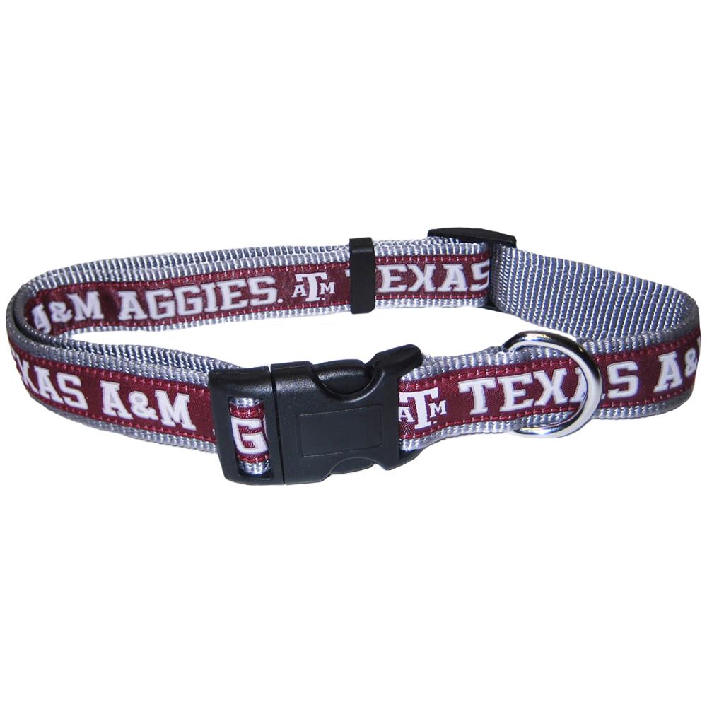 Pets First TAM-3036-MD Texas AM Aggies Red Dog collar , Medium