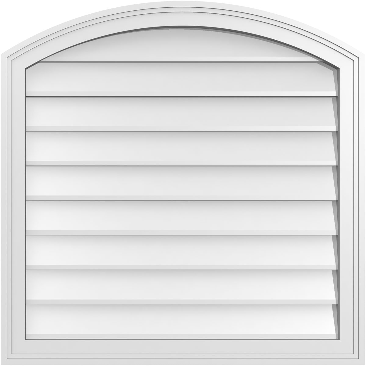 Ekena Millwork GVPAR30X3002SN 30-Inches x 30-Inches Off-white Round top PVC Gable Louver Vent