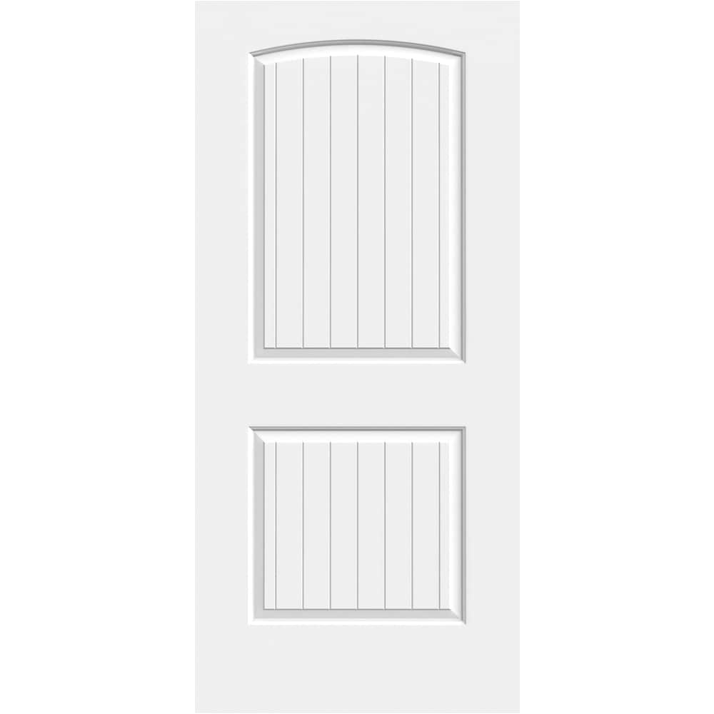 JELD-WEN Santa Fe 36-in x 80-in White 2-panel round top