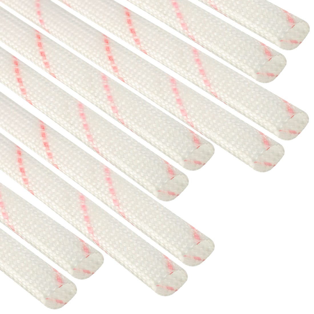 Unique Bargains 10pcs Fiberglass Heat Shield Sleeve 6mm(1/4-inch) ID x 2.9ft Adjustable PVC Silicone Fiberglass Sleeve Pipe