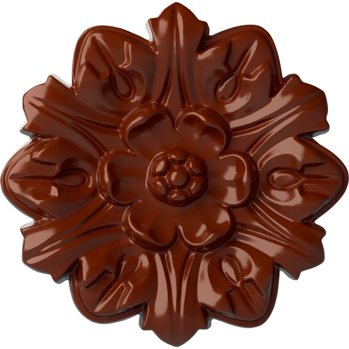 Ekena Millwork CM07EMFIF Emery Leaf 7.625-in W x 7.625-in L Firebrick Polyurethane Ceiling Medallion