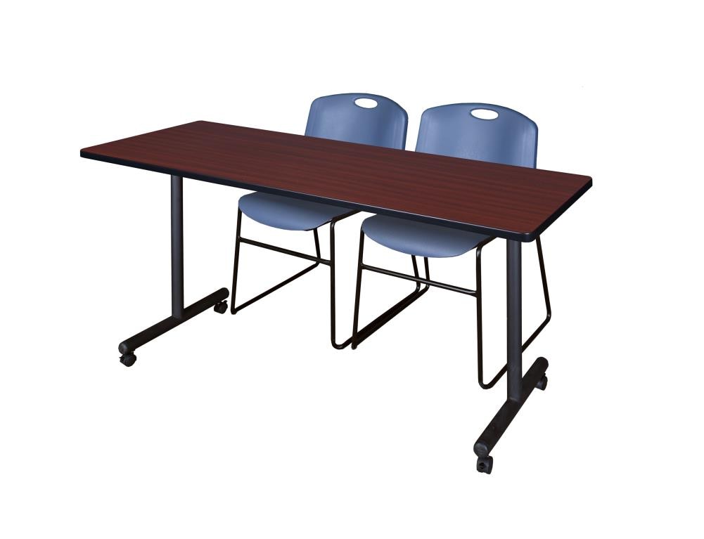 Regency MKTRCC6624MH44BE Training Brown 4-Person Training Table (66-in W x 29-in H)