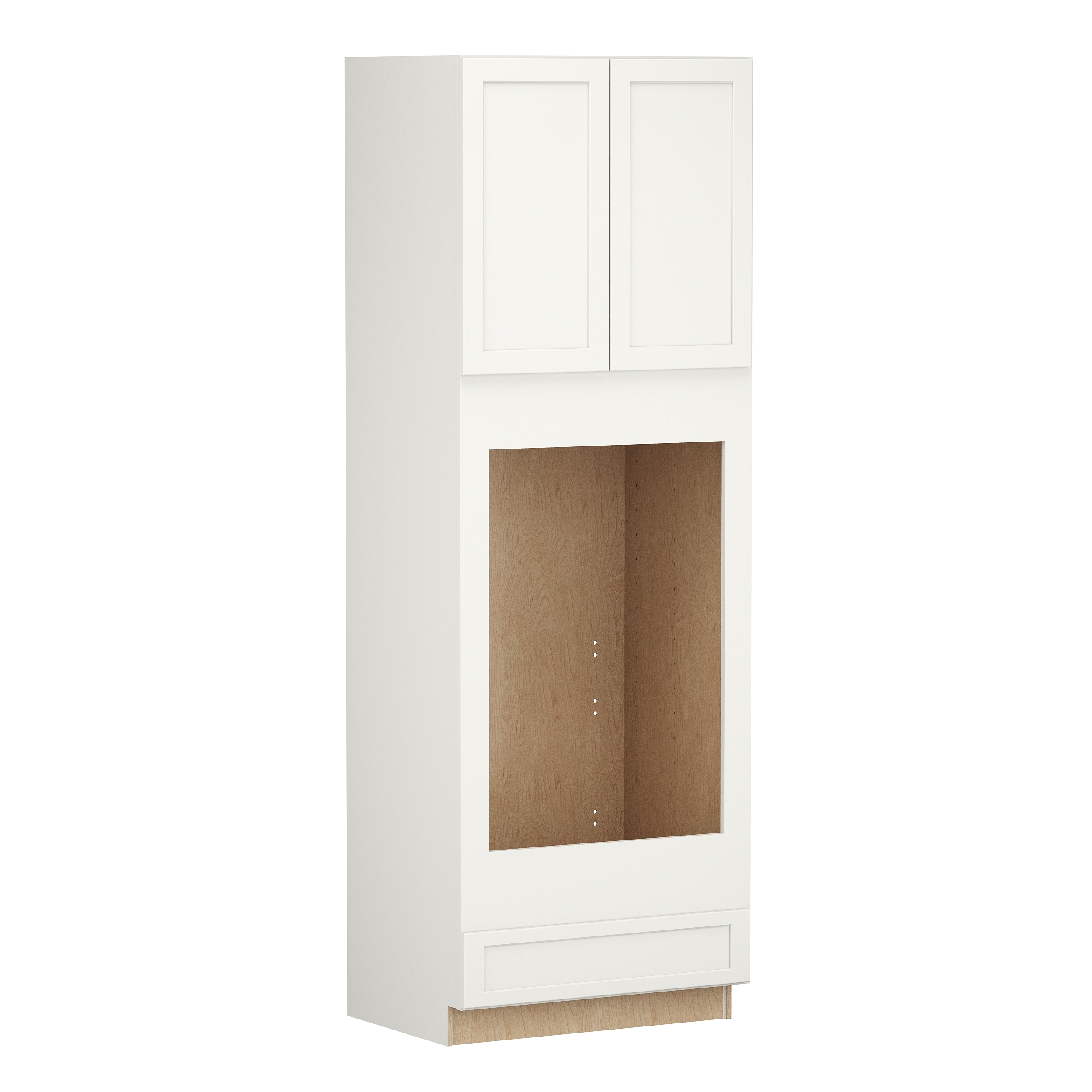 Shenandoah PRO Express SPE 90MPS-65333 Breckenridge 33-in W x 96-in H x 24-in D Linen Full Overlay Double oven Base Fully assembled Plywood Cabinet (Recessed Panel Shaker)