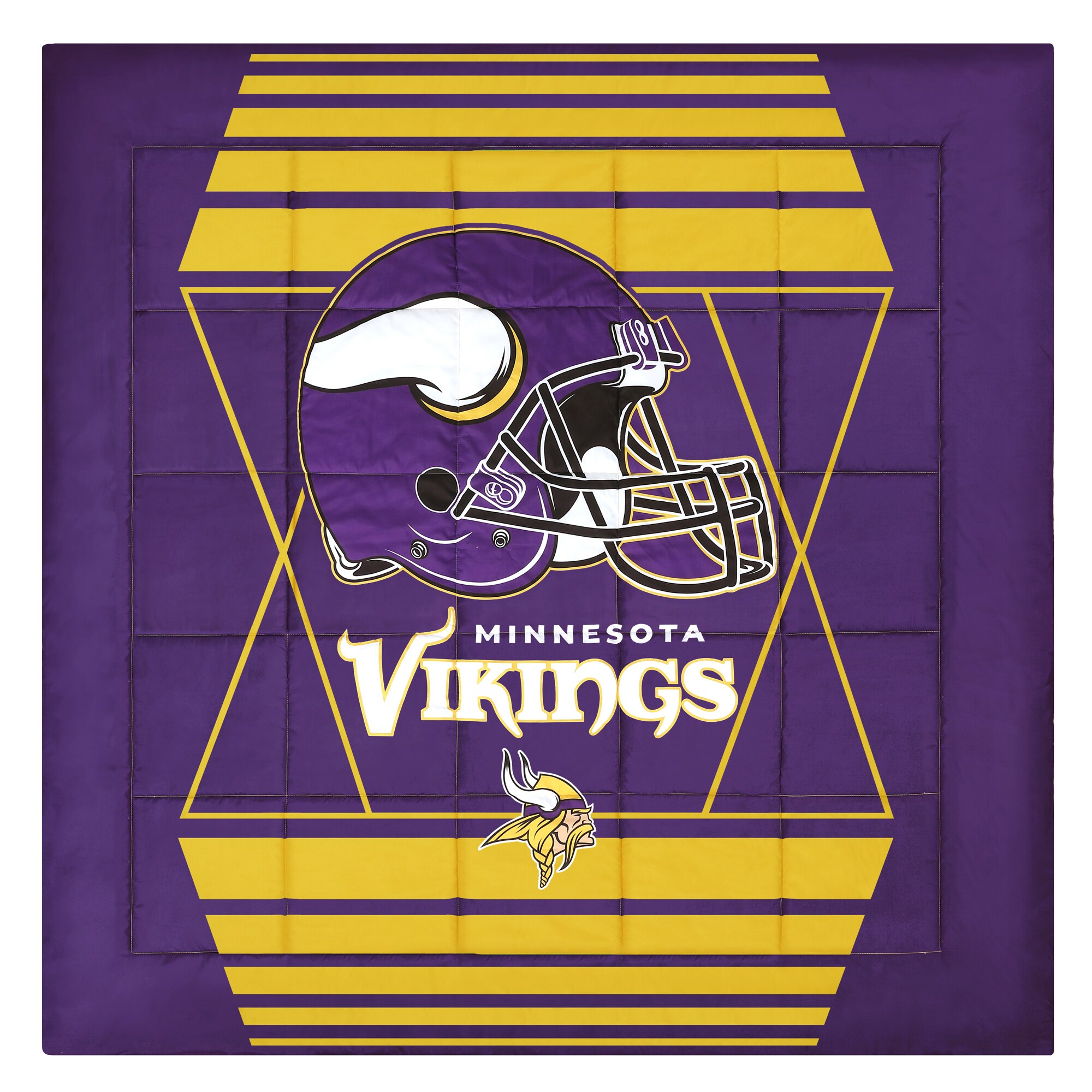 NFL Minnesota Vikings Bed In Bag Set, 100% polyester, Twin Size, Team  Colors, 4 Piece Set 