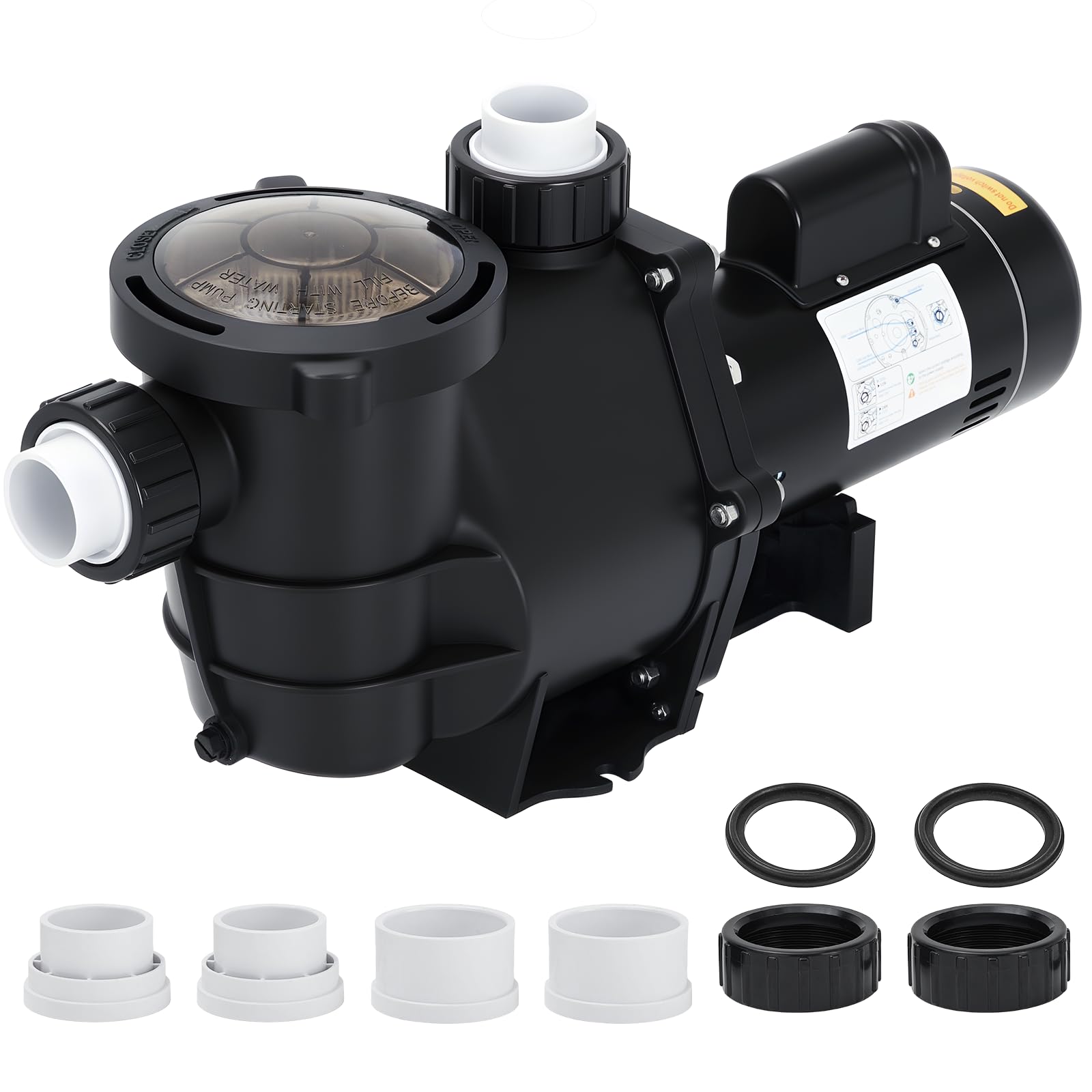 GarveeLife 2.0 HP 6000 GPH Dual-Voltage 115V/230V Pool Pump