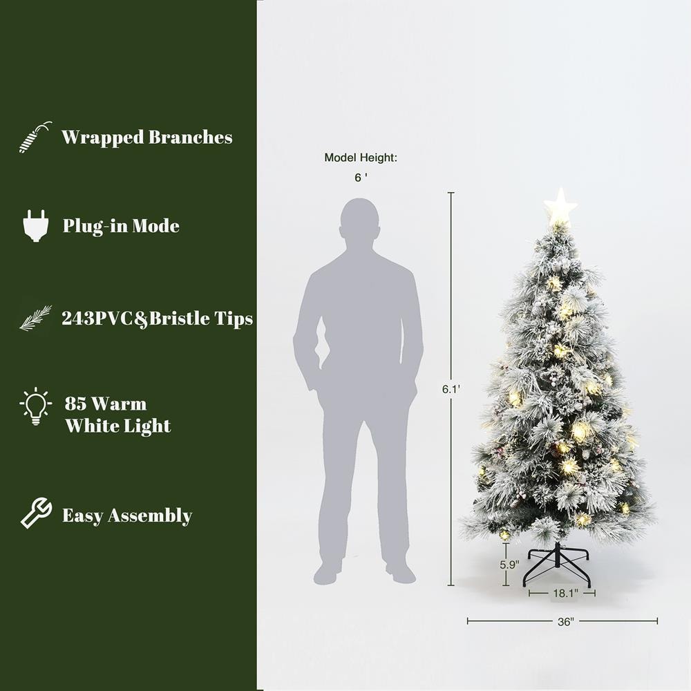 LuxenHome WHAP2542-6FT Artificial-Christmas-Trees - View #2