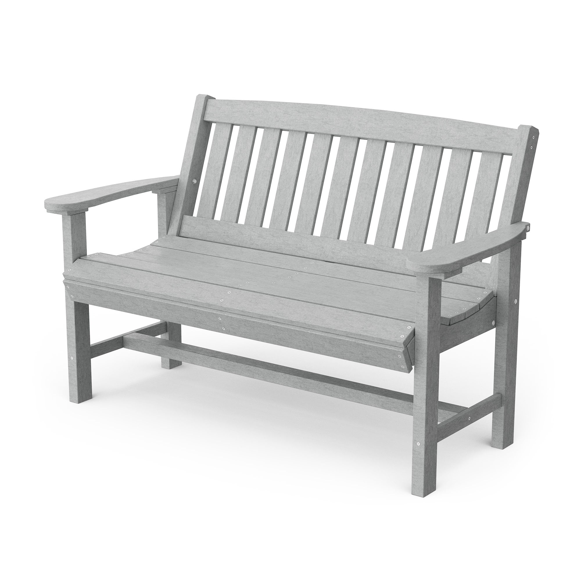 Wildridge LCC-225-LG Classic Mission 56-Inches W x 36-Inches H Light Gray Plastic Traditional Bench