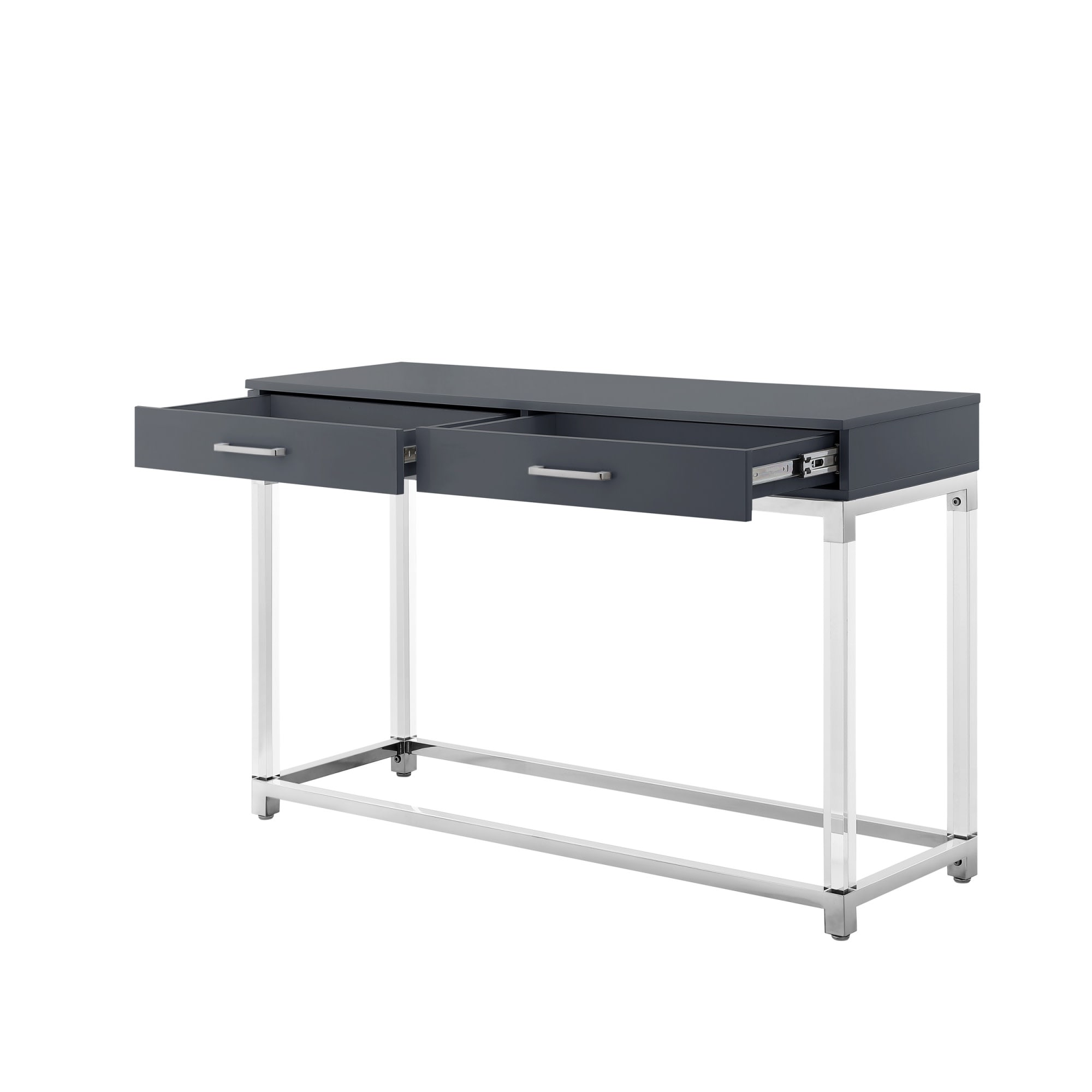 Inspired Home CE159-09DG-LS Caspian Modern Dark Grey Console table