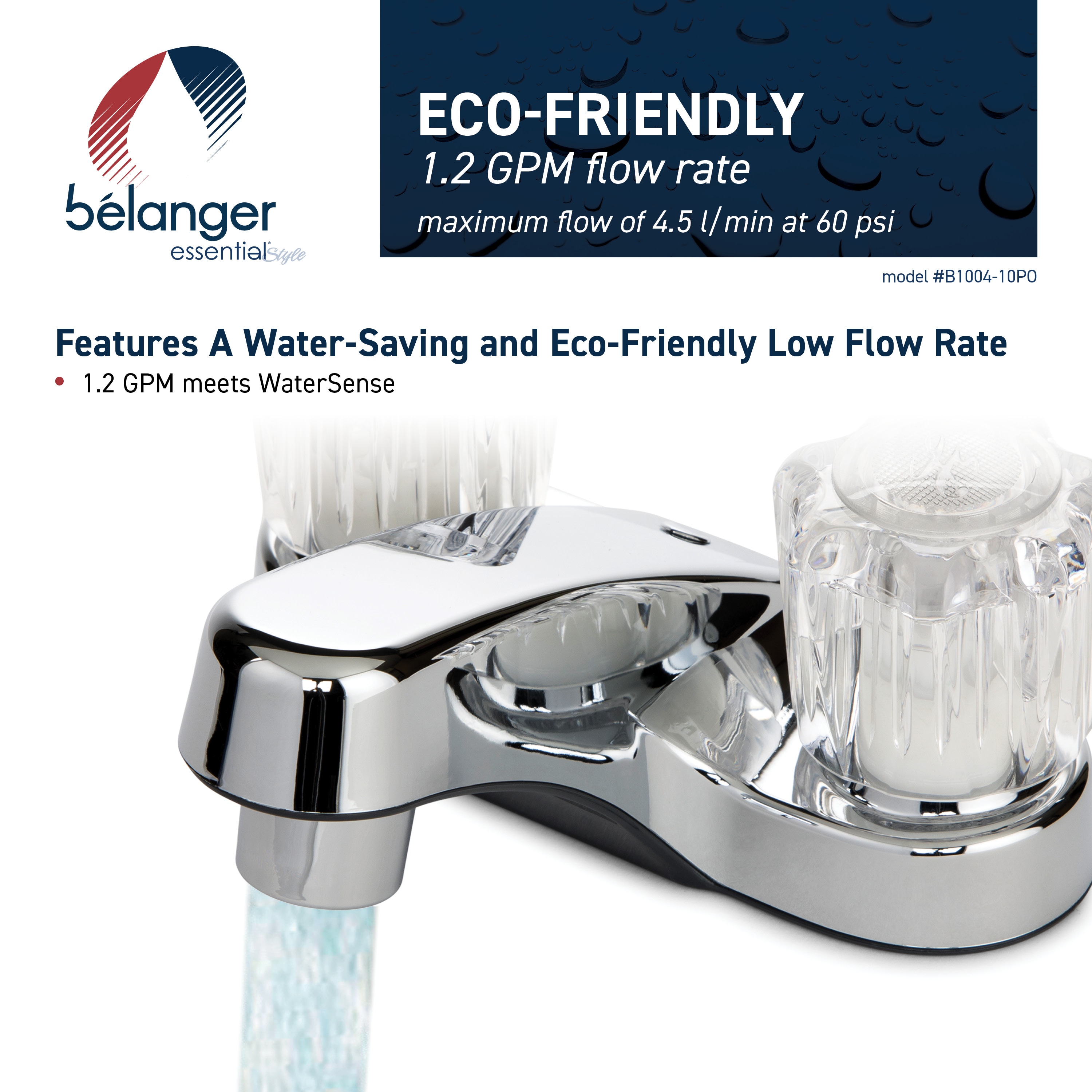Keeney Stylewise Polished chrome 4-in centerset 2-handle Low-arc Residential Handle Bathroom Sink Faucet with Deck Plate