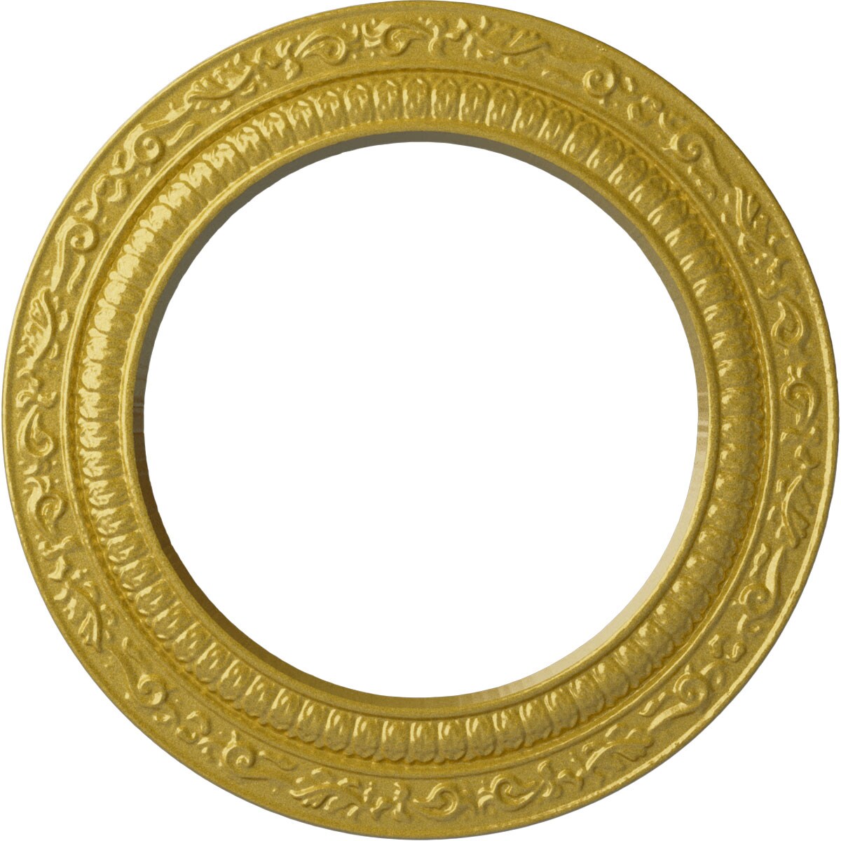 Ekena Millwork CM12ADRGS Andrea 12-in W x 12-in L Painted Rich Gold Polyurethane Whole Ceiling Medallion