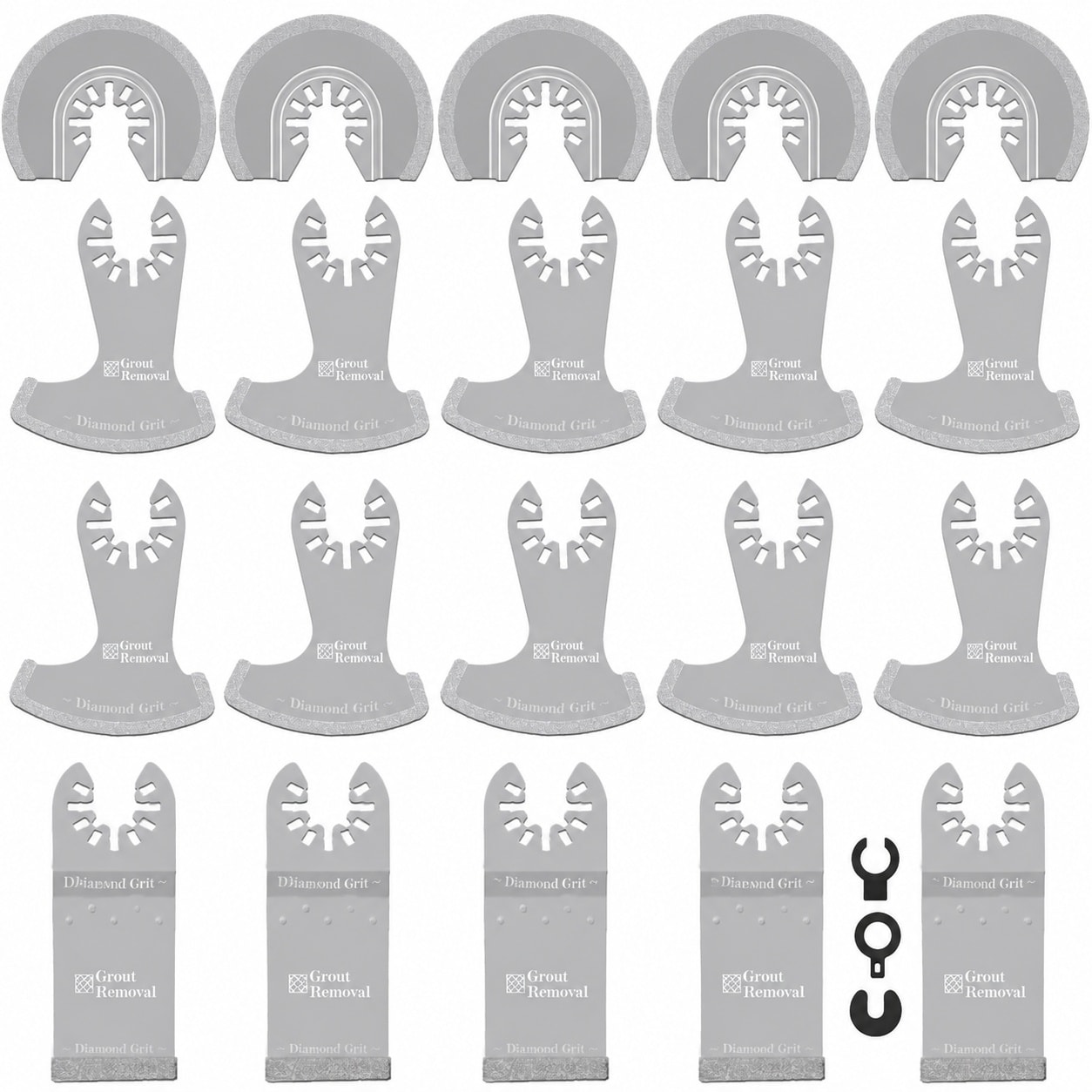 KIWDZFU  20 Pack Diamond Oscillating Tool Blades Professional Multitool Blades for Grout Removal and Precise Cutting with Oscillating Tool