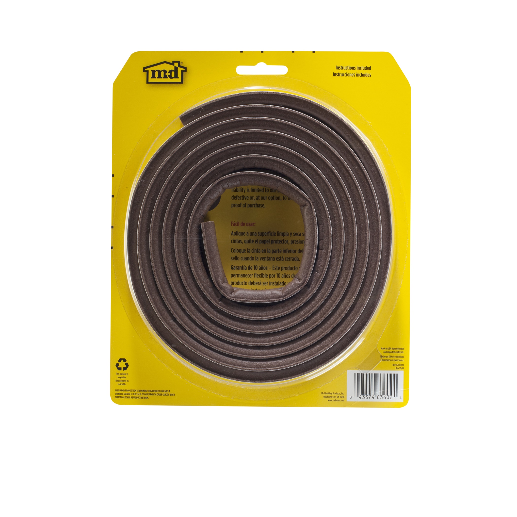 M-D 17-ft X 13/32-in X 3/8-in Brown Rubber Window Weatherstrip In The ...