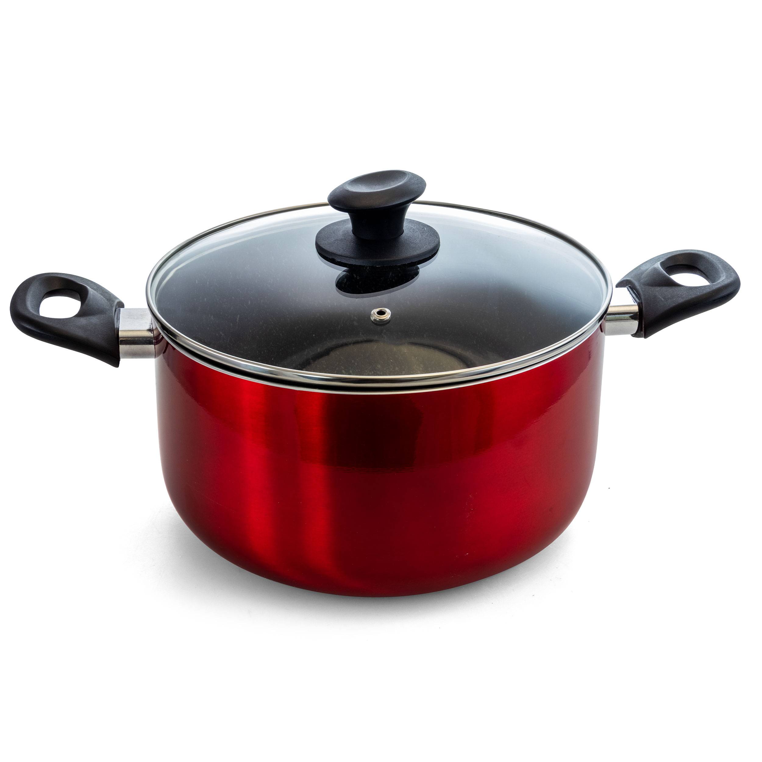 Oster Corbett 5.4-Quart Nonstick Aluminum Dutch Oven in Red