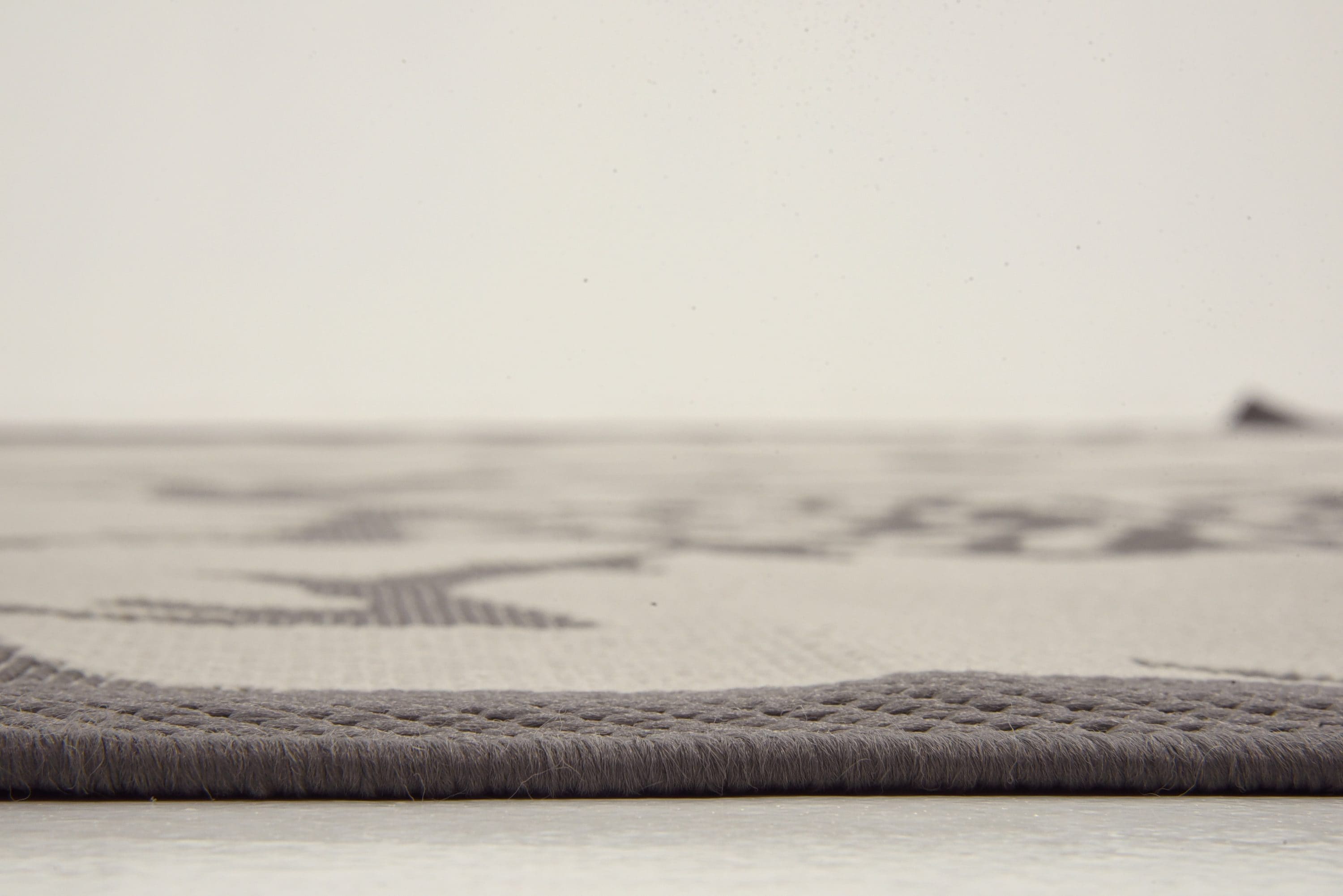 Modern Gray Abstract Outdoor Rug 7'1" x 10' Rectangular Synthetic Easy Care