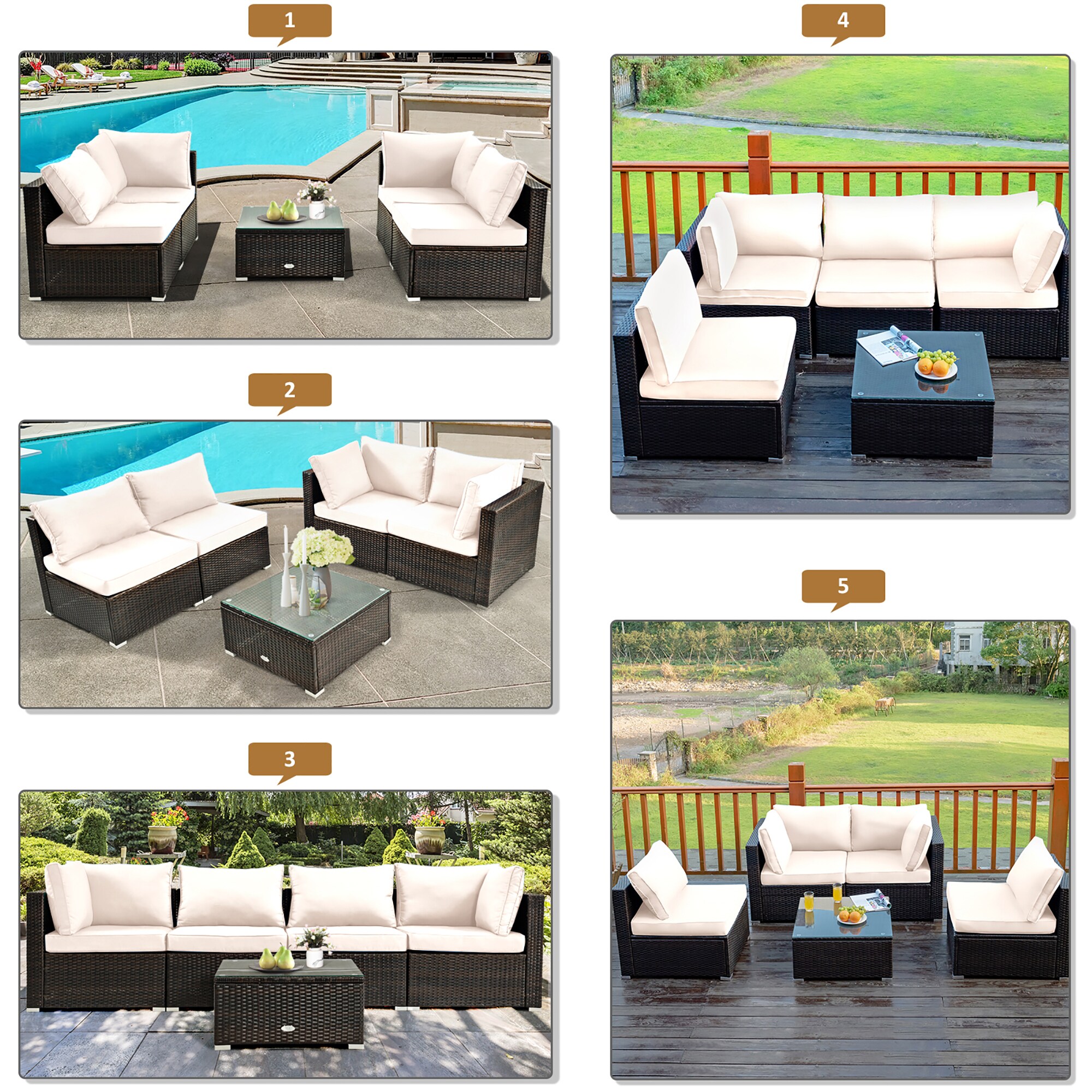 Costway LWS00837 Patio-Conversation-Sets - View #6