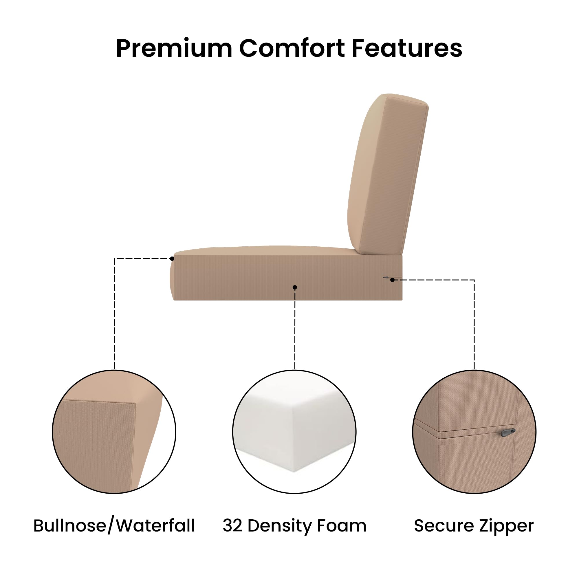 Covers & All CUSH261C-CRB Patio-Furniture-Cushions - View #5
