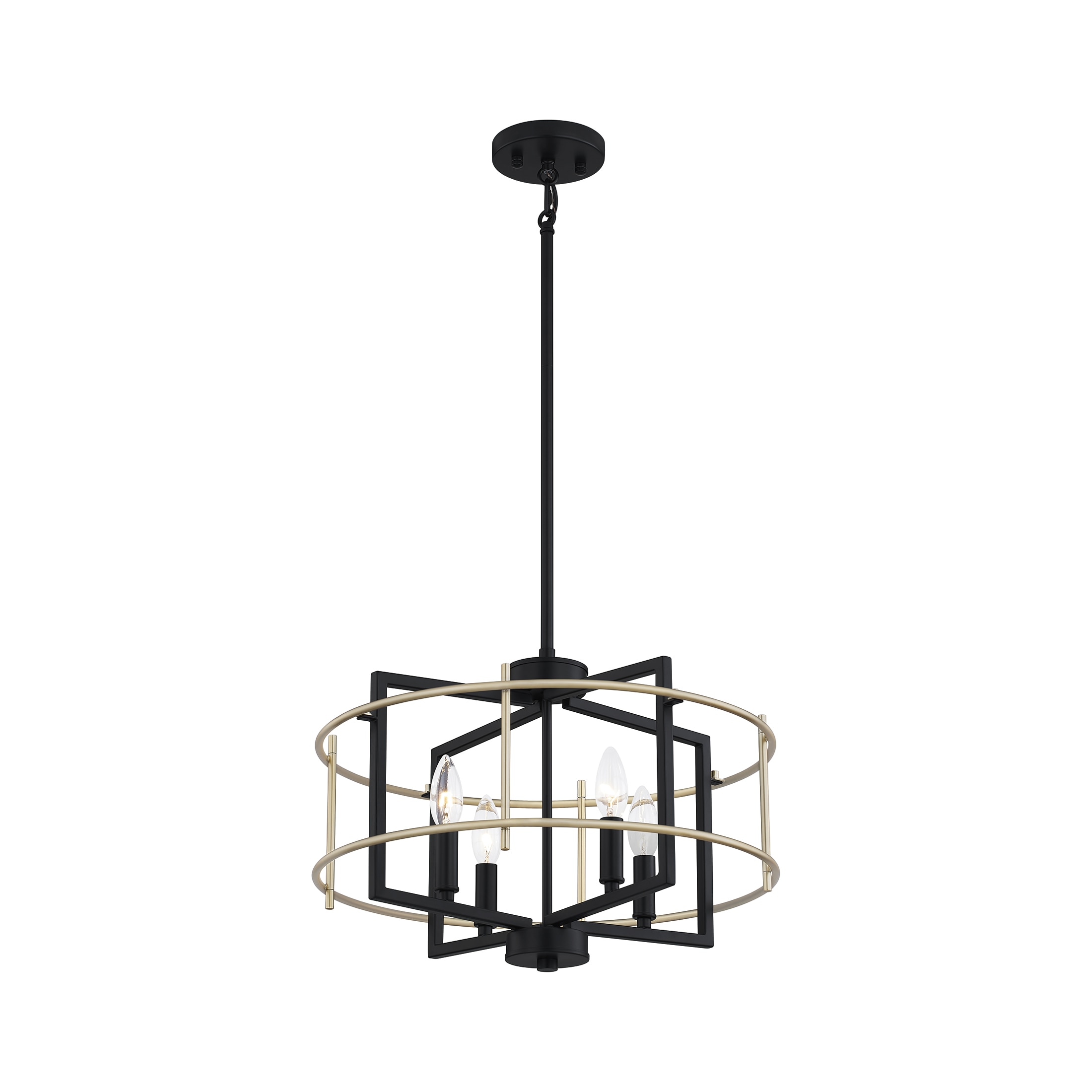 Quoizel Adler 4-Light Matte Black and Nouveau Gold Modern/Contemporary ...