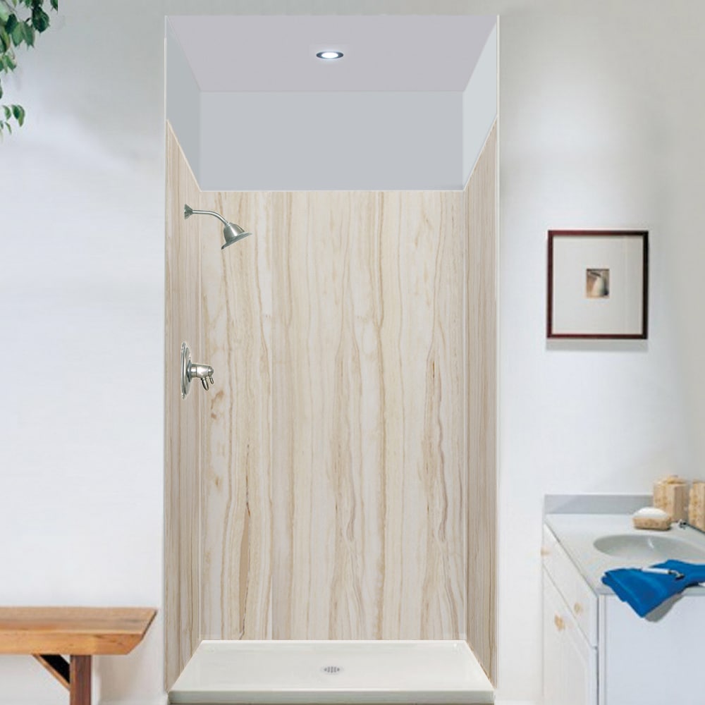 Transolid EWK484872-43 Expressions 48-in W x 48-in D x 72-in H Sorento 3-Piece Glue Up Alcove Shower Panel Kit
