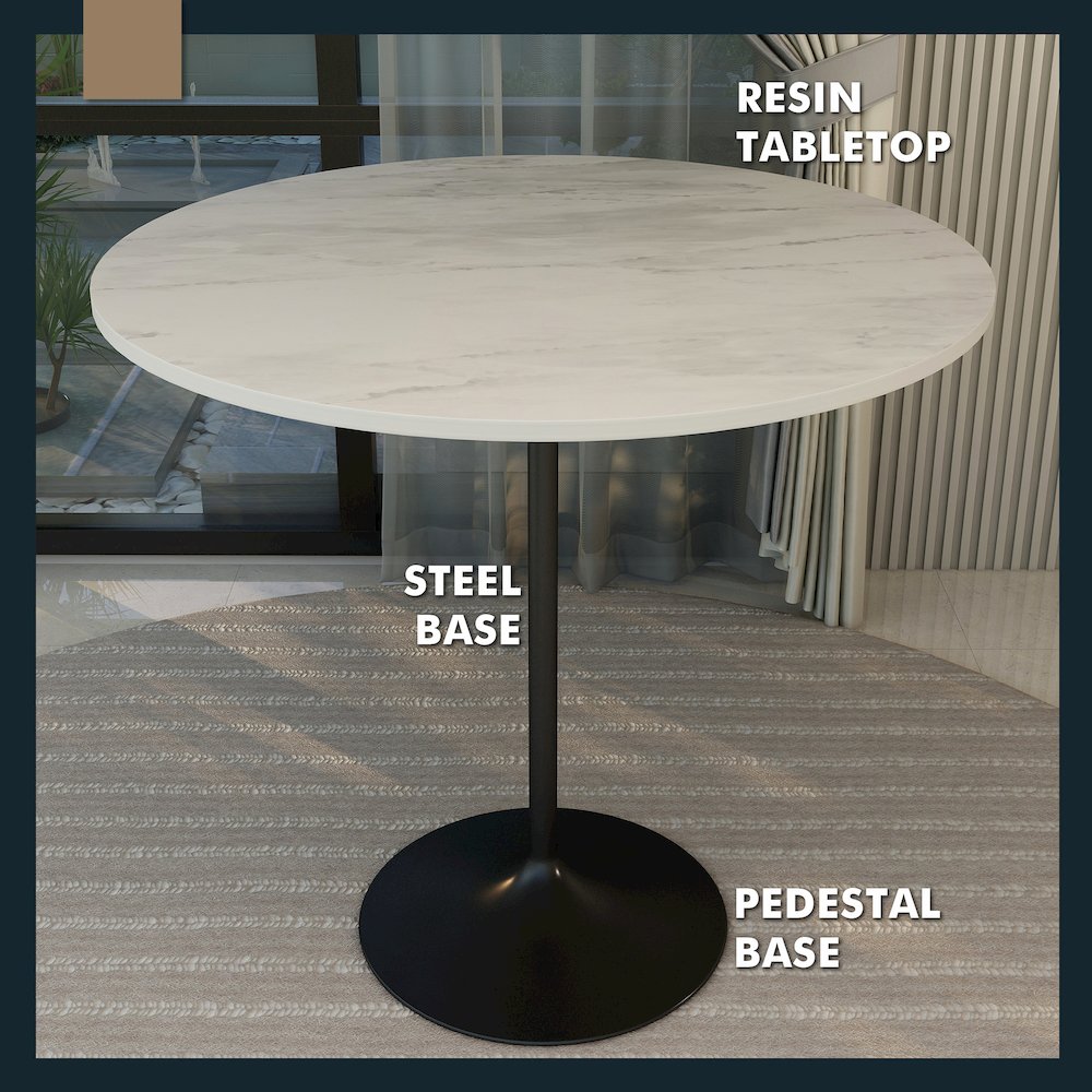 Leisuremod VT43BL-48WMR Patio-Tables - View #6