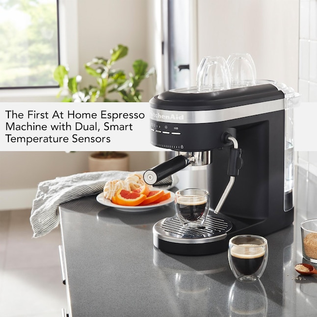 KitchenAid - Semi-Automatic Espresso Machine - Matte BLACK.