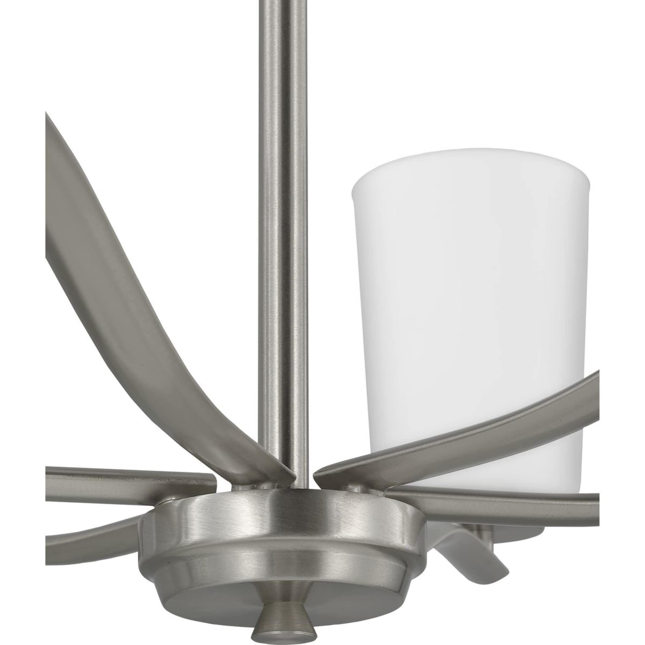 Adley Brushed Nickel Double-Tiered 9-Light Chandelier with Etched Glass Shades